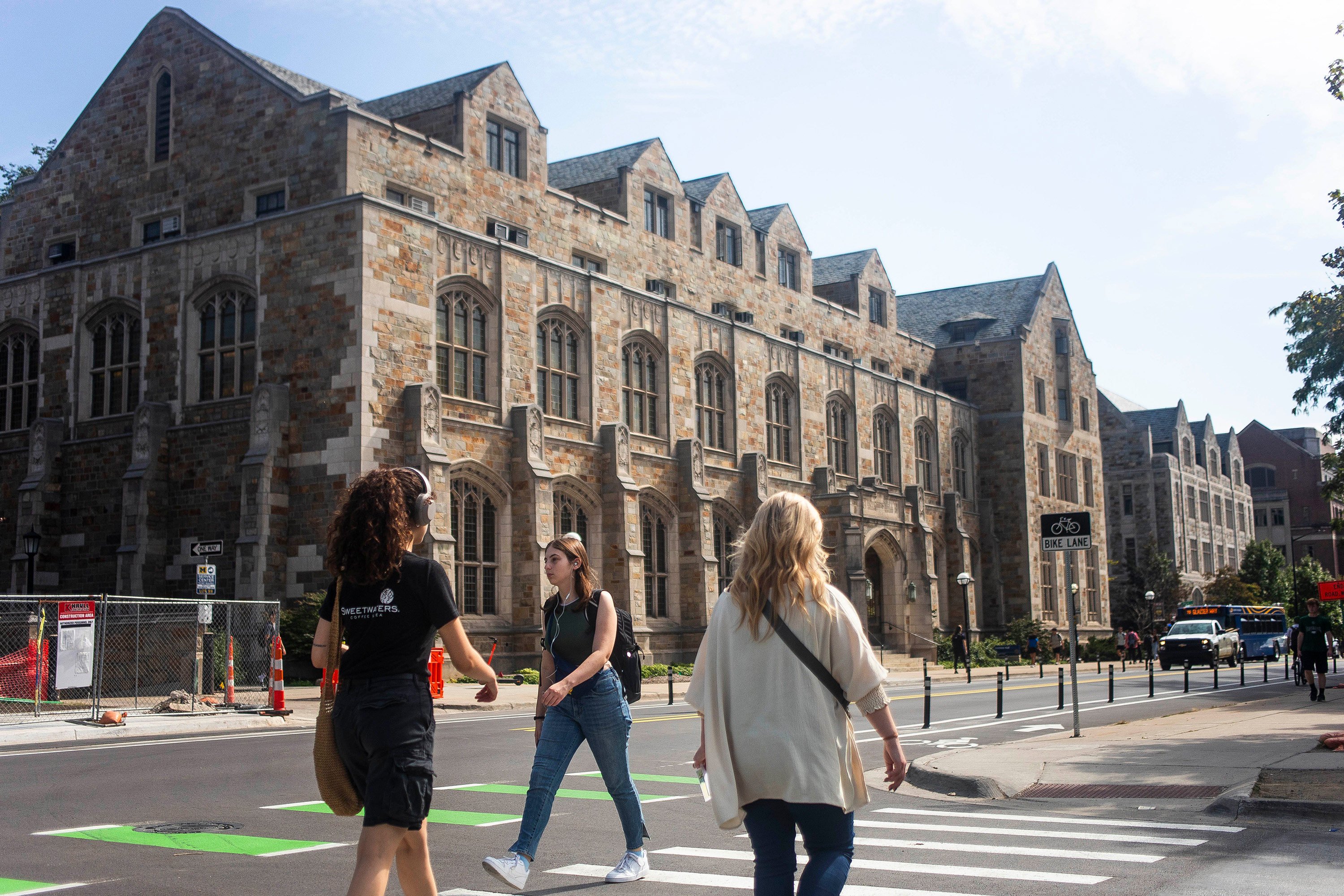 University of Michigan students walk past campus buildings. The detained scientists were research scholars at the university. Photo: TNS