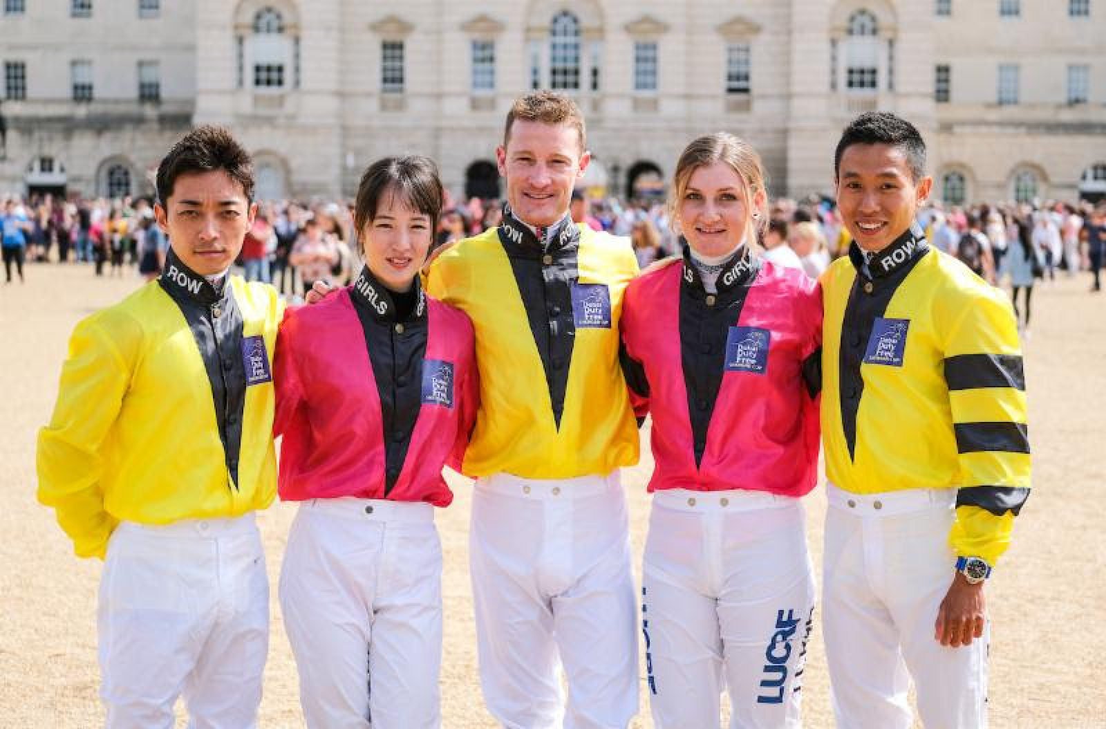 Vincent Ho (right) at the 2019 Shergar Cup alongside (from left) Yuga Kawada, Nanako Fujita, Mark Zahra and Jamie Kah. Photo: Handout Vincent Ho (right) at the 2019 Shergar Cup alongside (from left) Yuga Kawada, Nanako Fujita, Mark Zahra and Jamie Kah. Photo: Handout