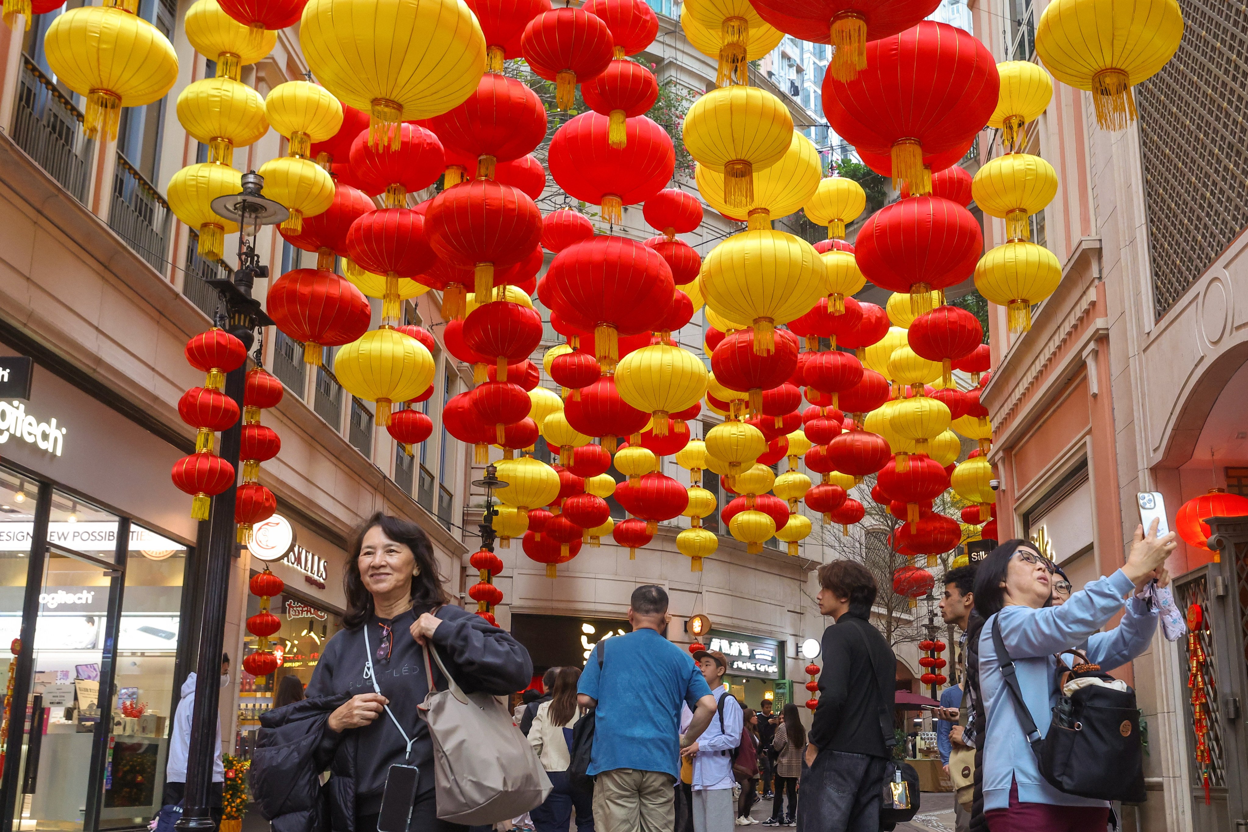 One Instagram-worthy location in Hong Kong for the Lantern Festival is Lee Tung Avenue in Wan Chai, which is currently lined with more than 800 traditional red-and-gold lanterns suspended overhead. Photo: Edmond So