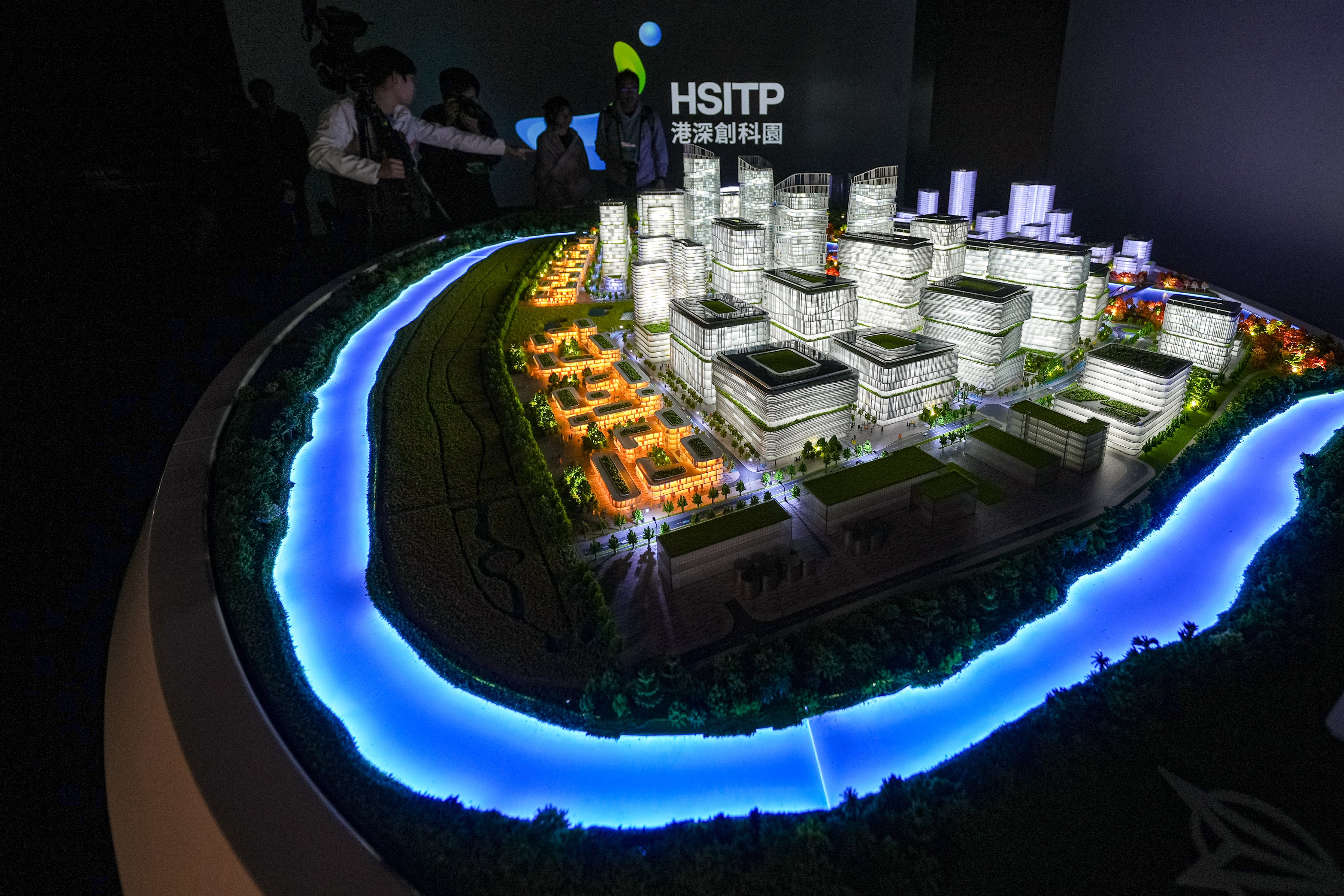 A model of the Hong Kong-Shenzhen Innovation and Technology Park, located in the Northern Metropolis of Hong Kong. Photo: Eugene Lee