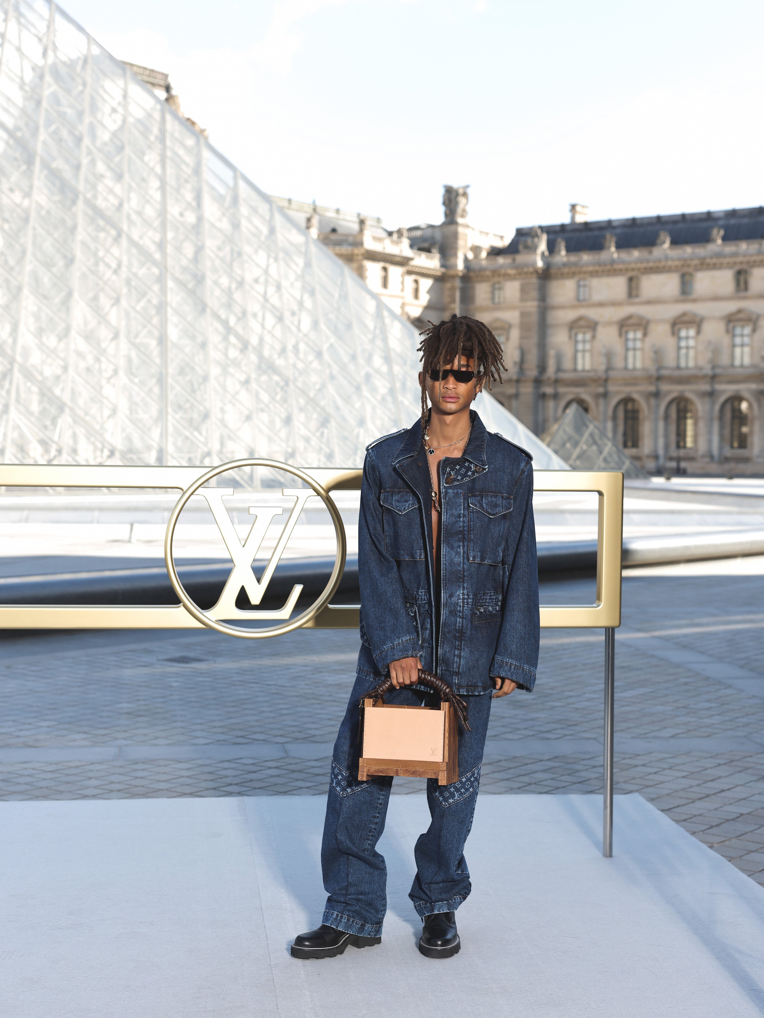 Jaden Smith wore double denim to attend the Louis Vuitton spring/summer 2026 show as part of Paris Fashion Week in September 2025. Photo: Getty Images