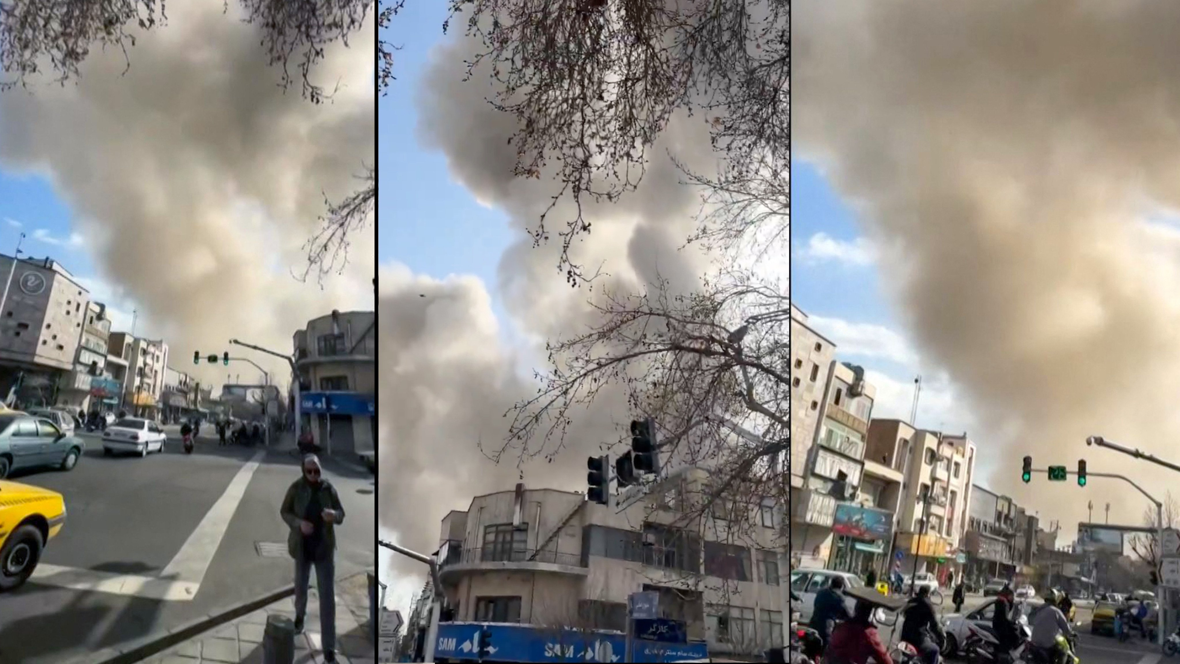 Photos show Iran after US and ​Israel launched strikes on Saturday morning. Israeli officials said the strikes were “pre-emptive”. Photo: X@Vahid/AFP