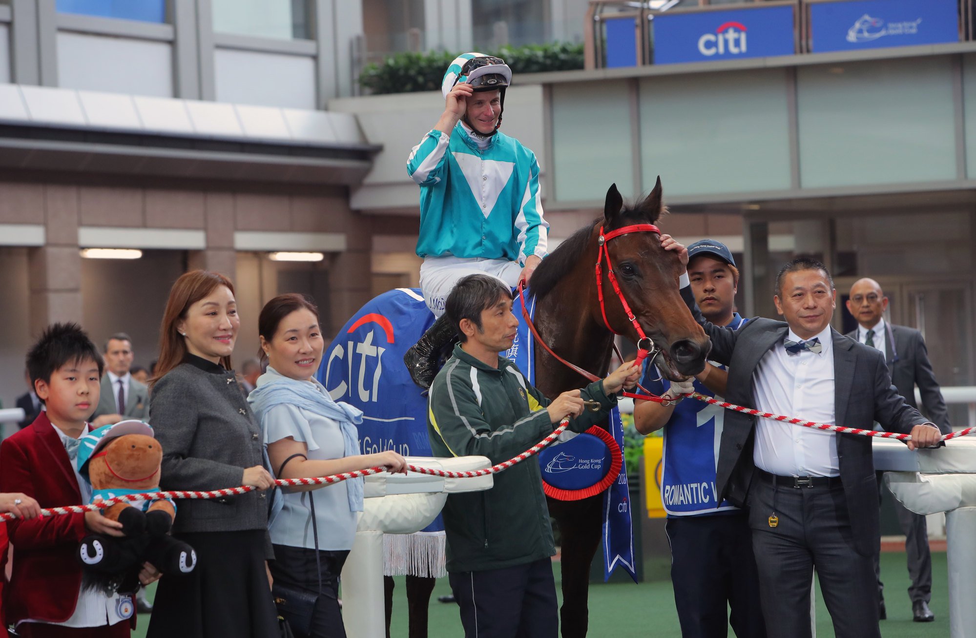 Danny Shum (right) celebrates Romantic Warriorâs win. Danny Shum (right) celebrates Romantic Warriorâs win.