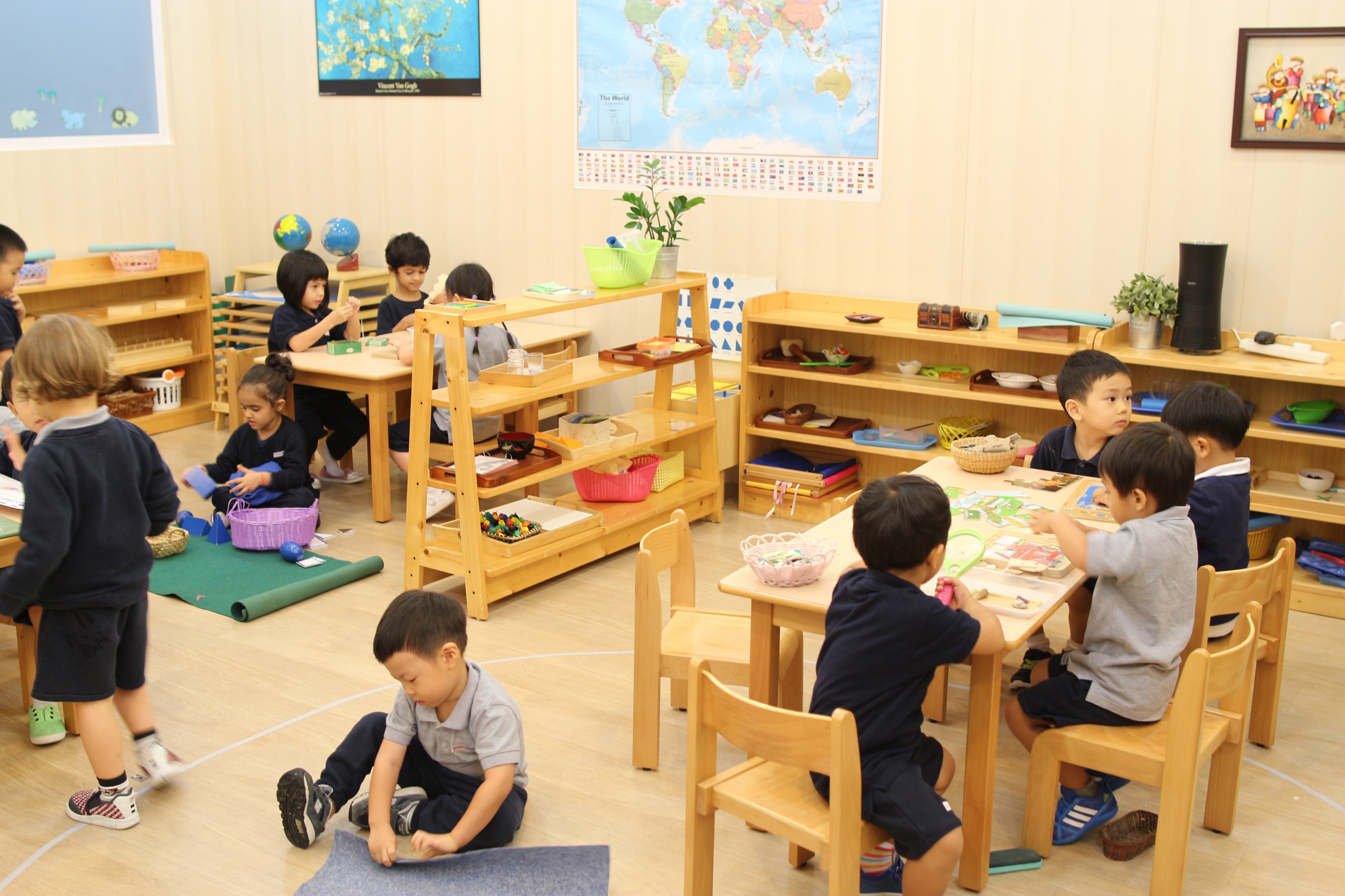 A mixed-age class at the Island Children’s Montessori International Nursery and Kindergarten in Hong Kong. Photo: Handout