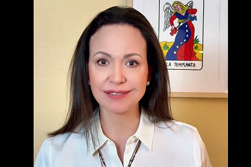 Venezuelan opposition leader Maria Corina Machado said she will return to Venezuela after three months in exile. Photo: Handout / X account of Maria Corina Machado / AFP