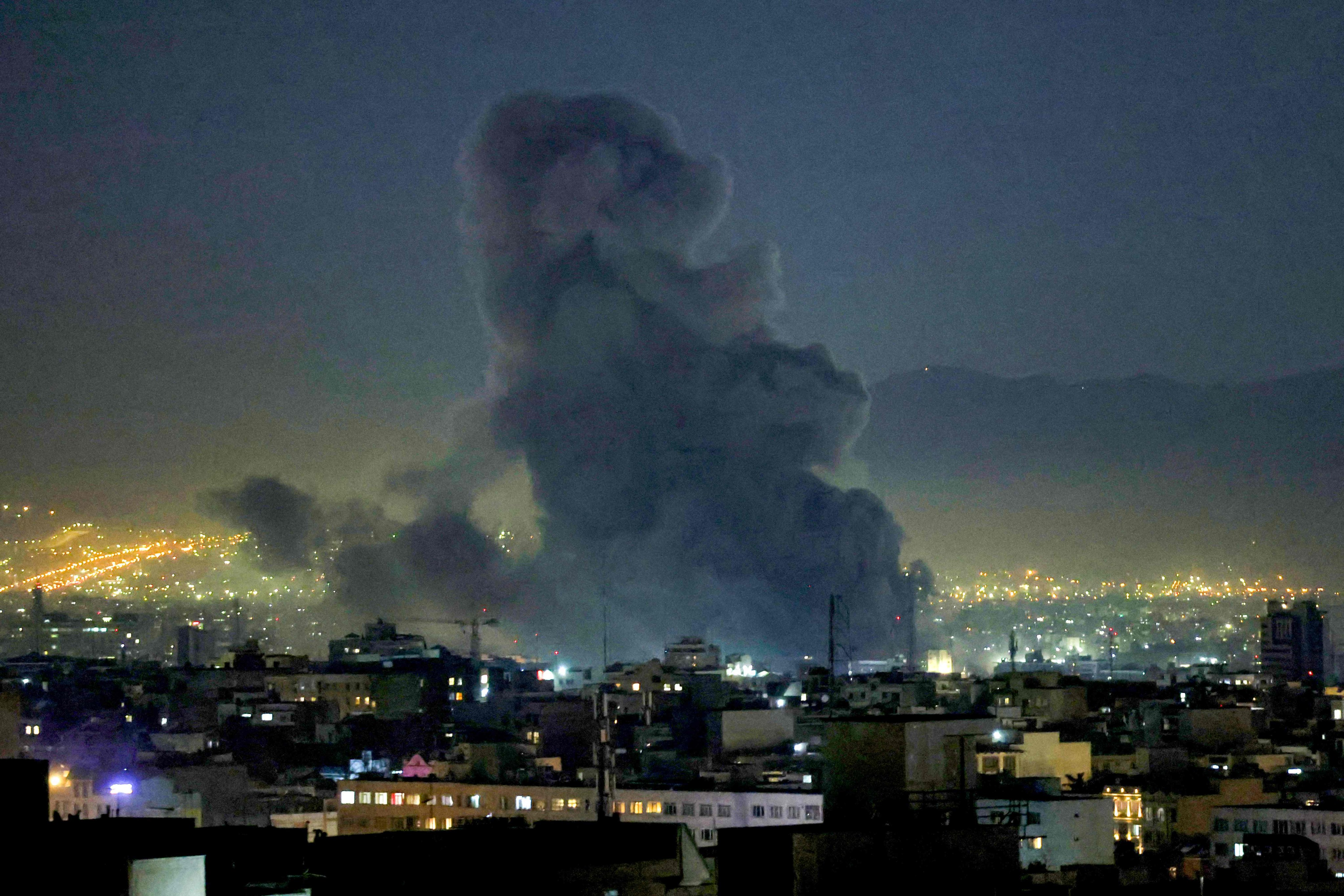 Smoke rises over Tehran following missile strikes on Sunday. The US and Israel launched strikes against Iran on Saturday, killing the country’s supreme leader and top military leaders. Photo: AFP