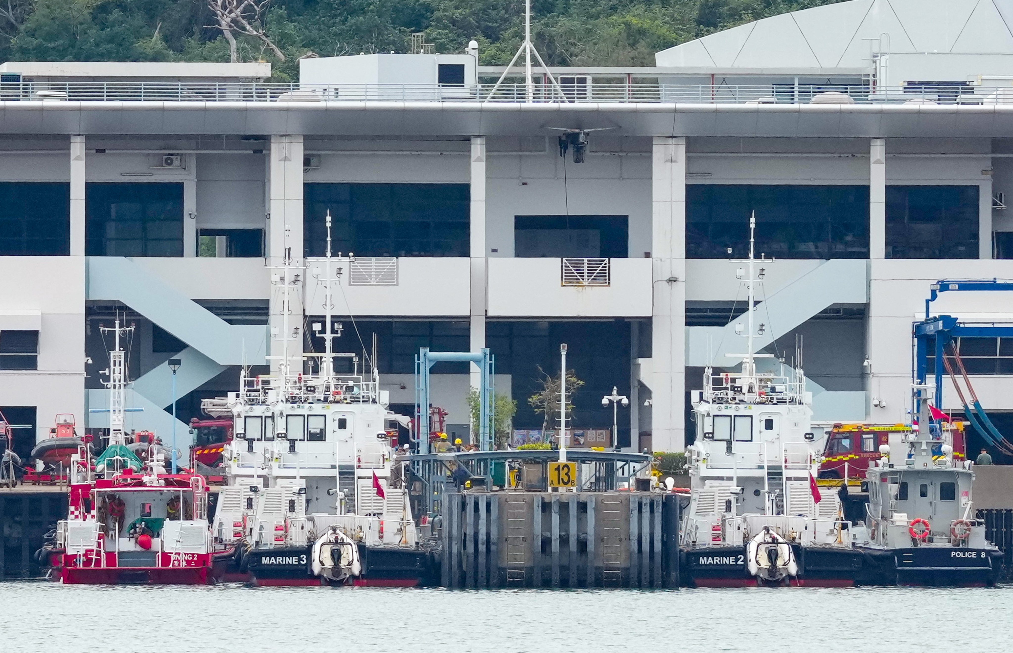 Six men have been injured in an explosion involving a vessel moored at Stonecutters Island. Photo: Jelly Tse