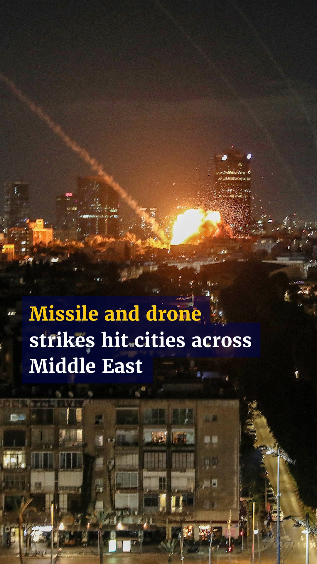 Missile and drone strikes hit cities across the Middle East. Photo: Handout/SCMP Composite