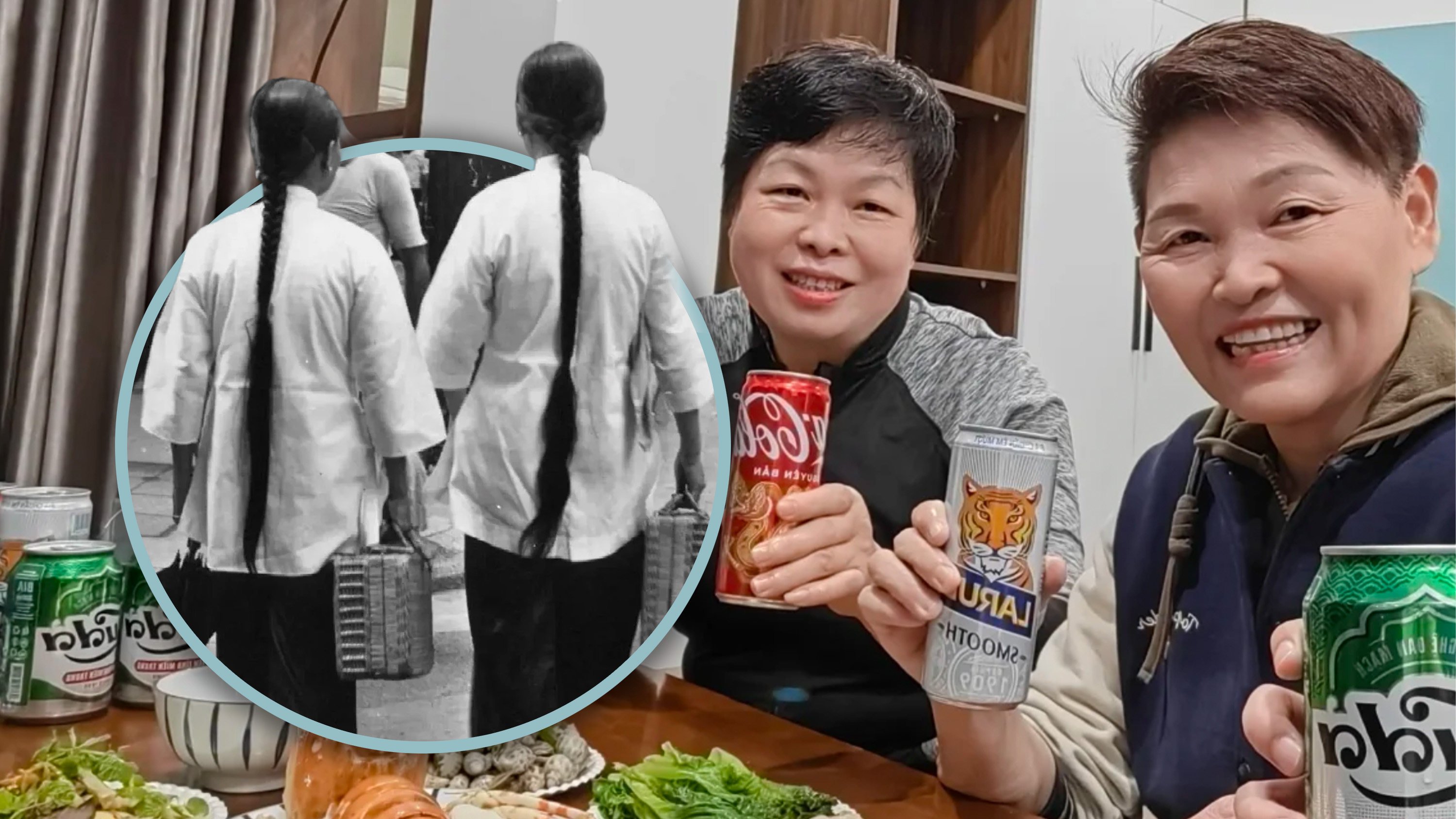 Two women in their 50s in China have lived together for 13 years and their story, shared online, has sparked discussions about female cohabitation. Photo: SCMP composite/RedNote