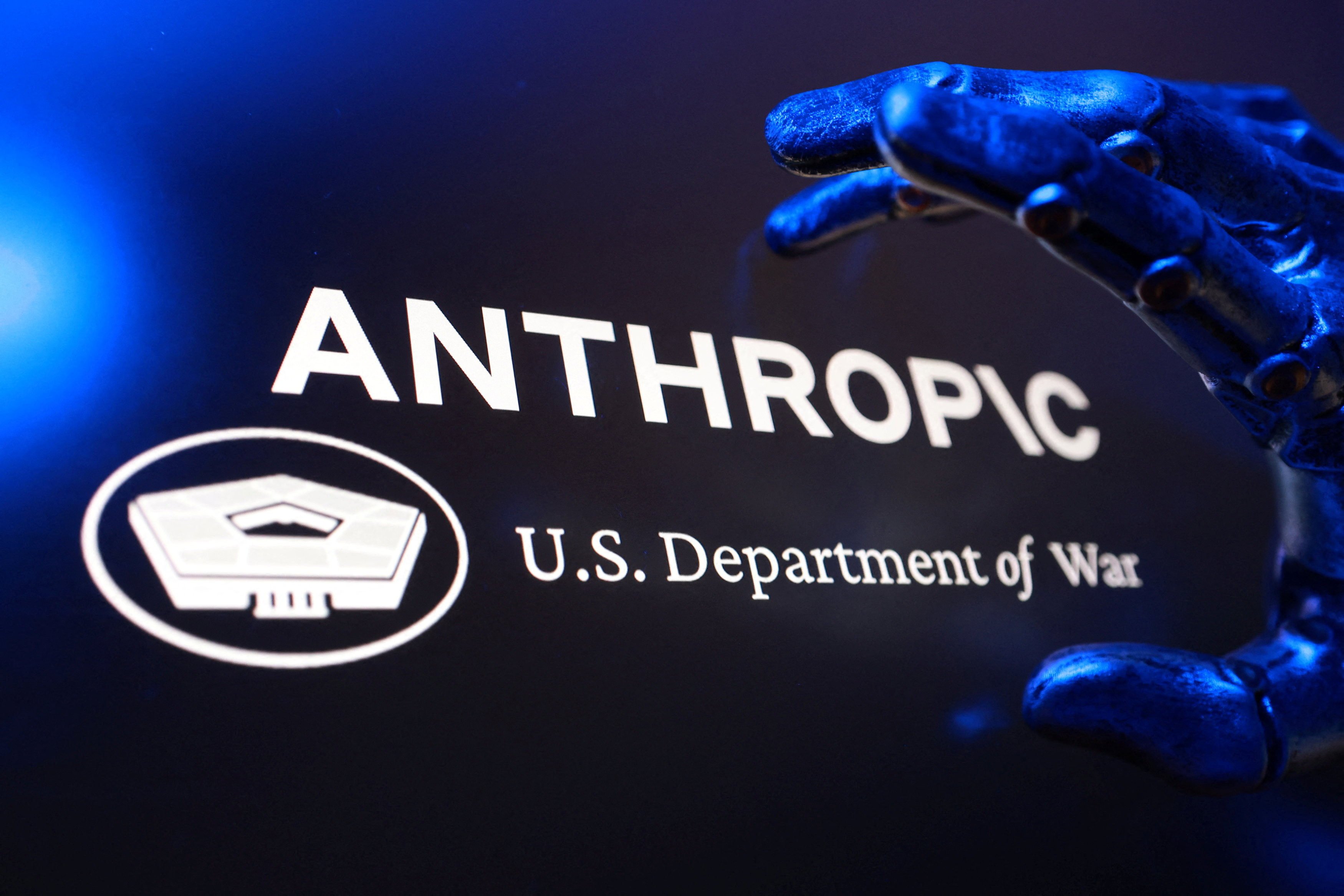 US Department of War and Anthropic logos. Photo: Reuters / Dado Ruvic / Illustration