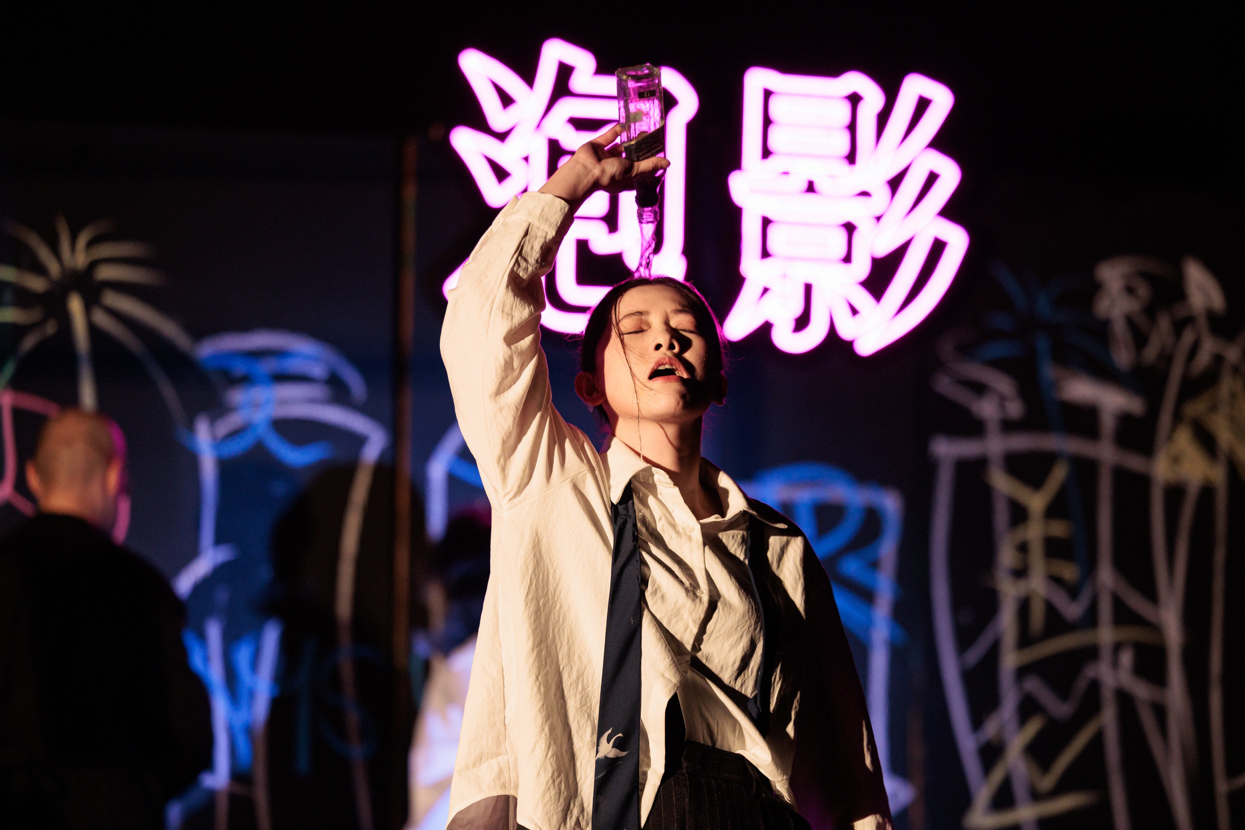 Sze Wei in The Drunkard at the Hong Kong Cultural Centre’s Studio Theatre. The stage adaptation of Liu Yichang’s 1962 novel is directed by Sebastian Kaiser for the 2026 Hong Kong Arts Festival. Photo: Eric Hong