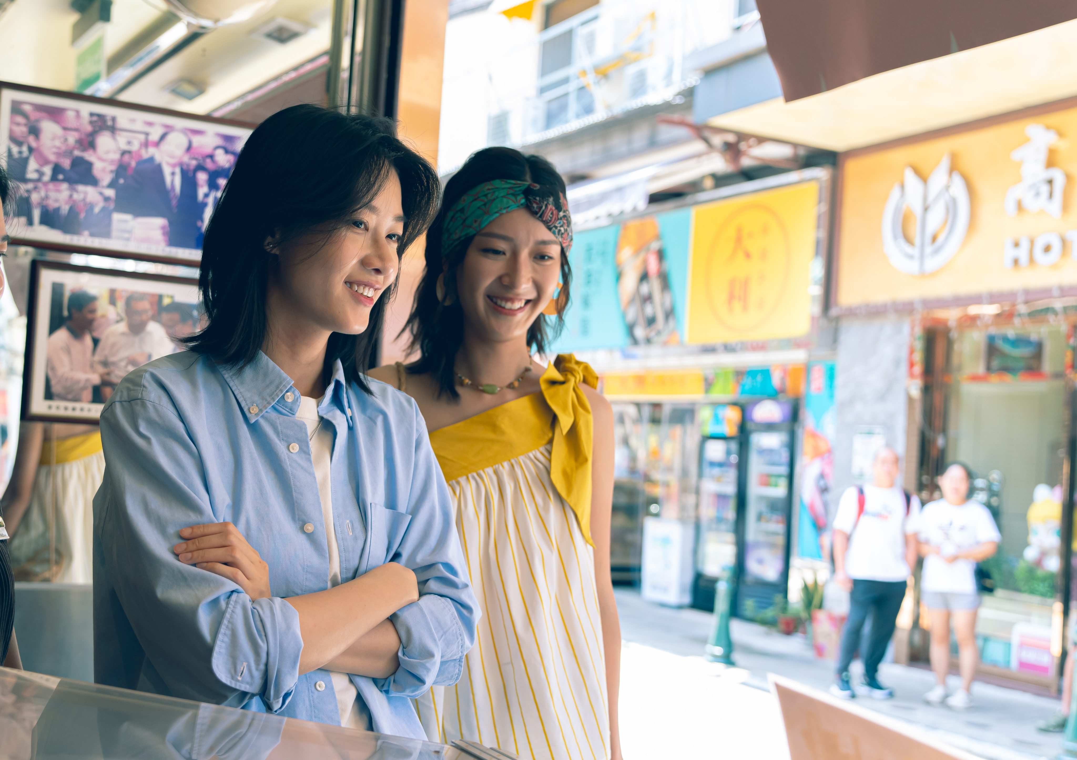Fish Liew (left) and Jennifer Yu in a still from Girlfriends (category: IIB, Cantonese, Mandarin). Directed by Tracy Choi and co-starring Elizabeth Tang.