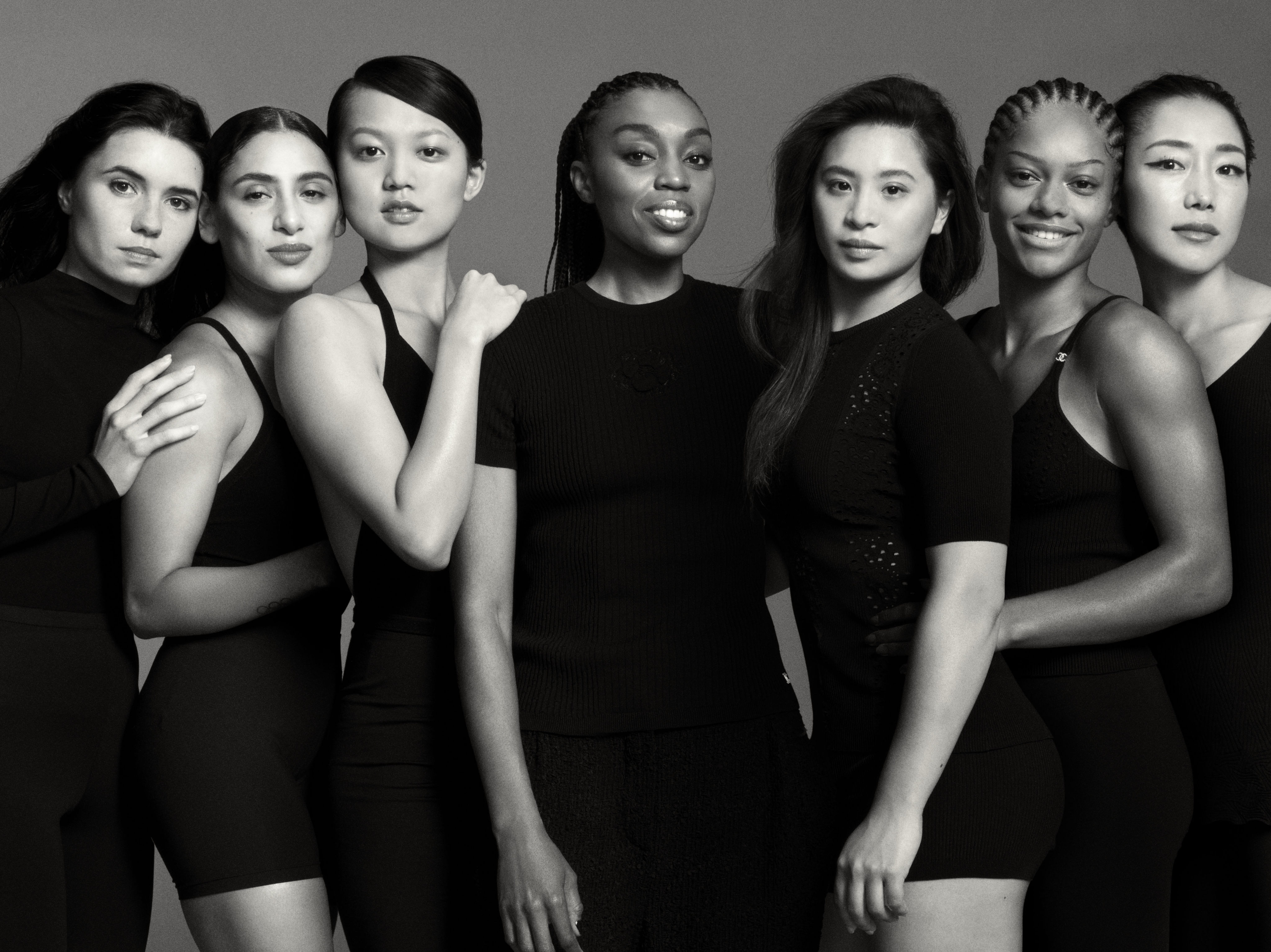 Elite athletes and members of Chanel Beauty’s CC League: Heïdi Gaugain, Gaby Agundez, Cindy Cheung Sum-Yuet, Renee Montgomery, Janelle Leung, Marie-Julie Bonnin and Jain Kim. Photo: Handout