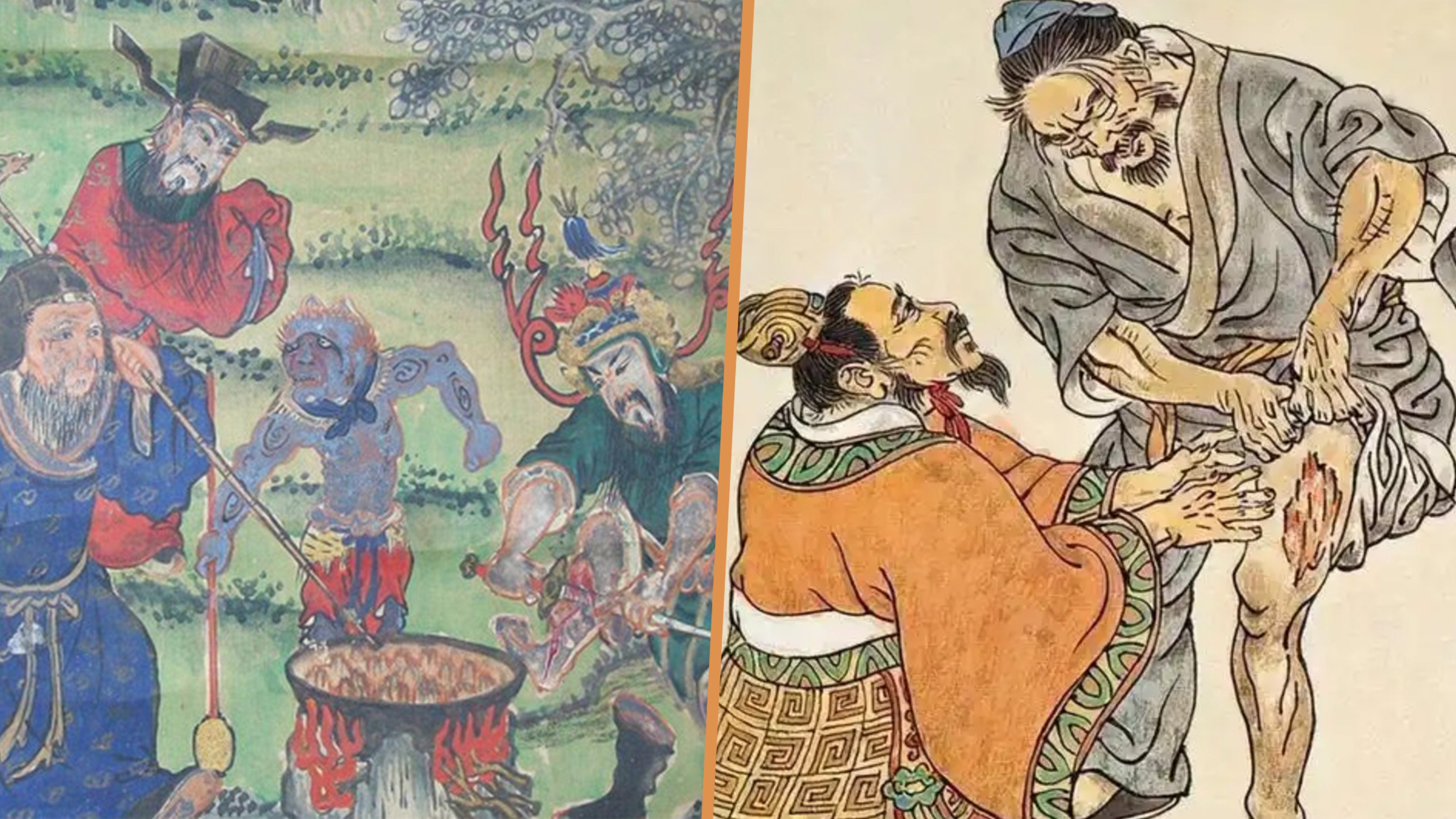 In ancient China, a traditional folk practice involved individuals self-mutilating by cutting flesh from their thighs to treat the illnesses of close relatives, demonstrating deep filial piety. Photo: SCMP composite/Sohu/Baidu