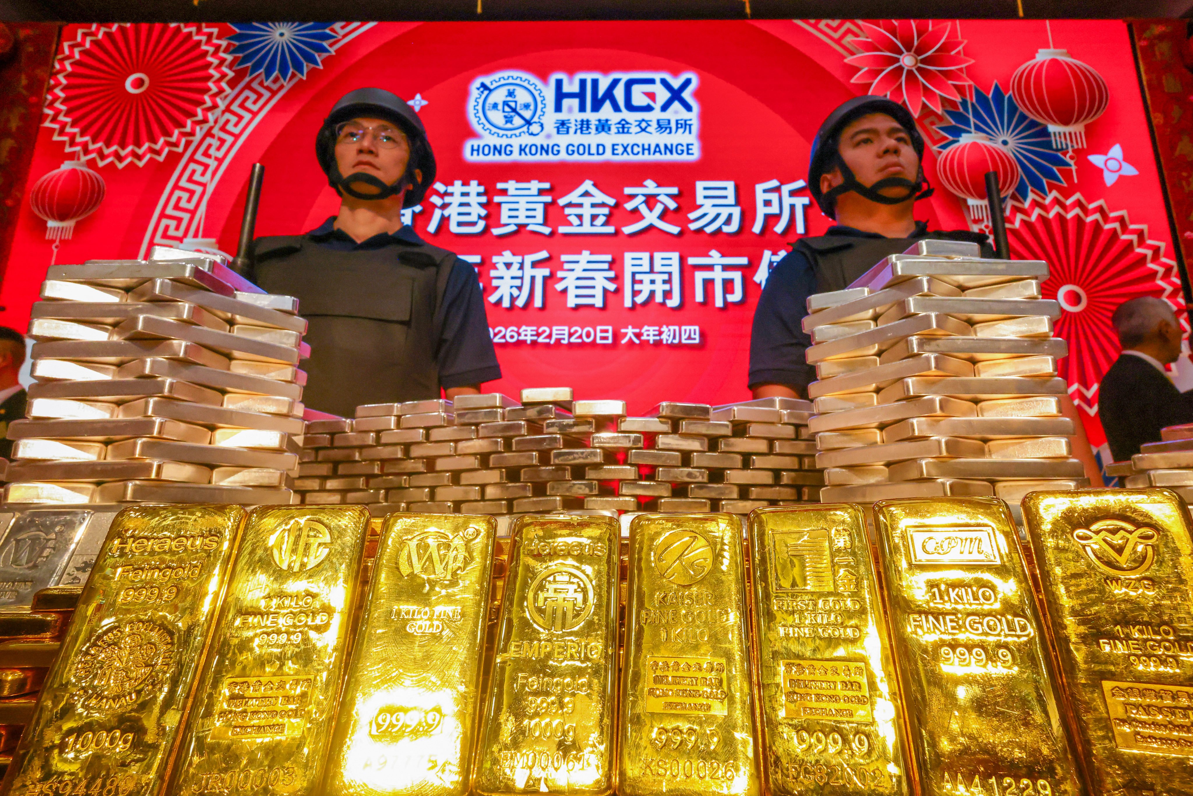 The Hong Kong Gold Exchange kicked off the Year of the Horse with its traditional Lunar New Year opening ceremony in  Sheung Wan. Photo: Dickson Lee