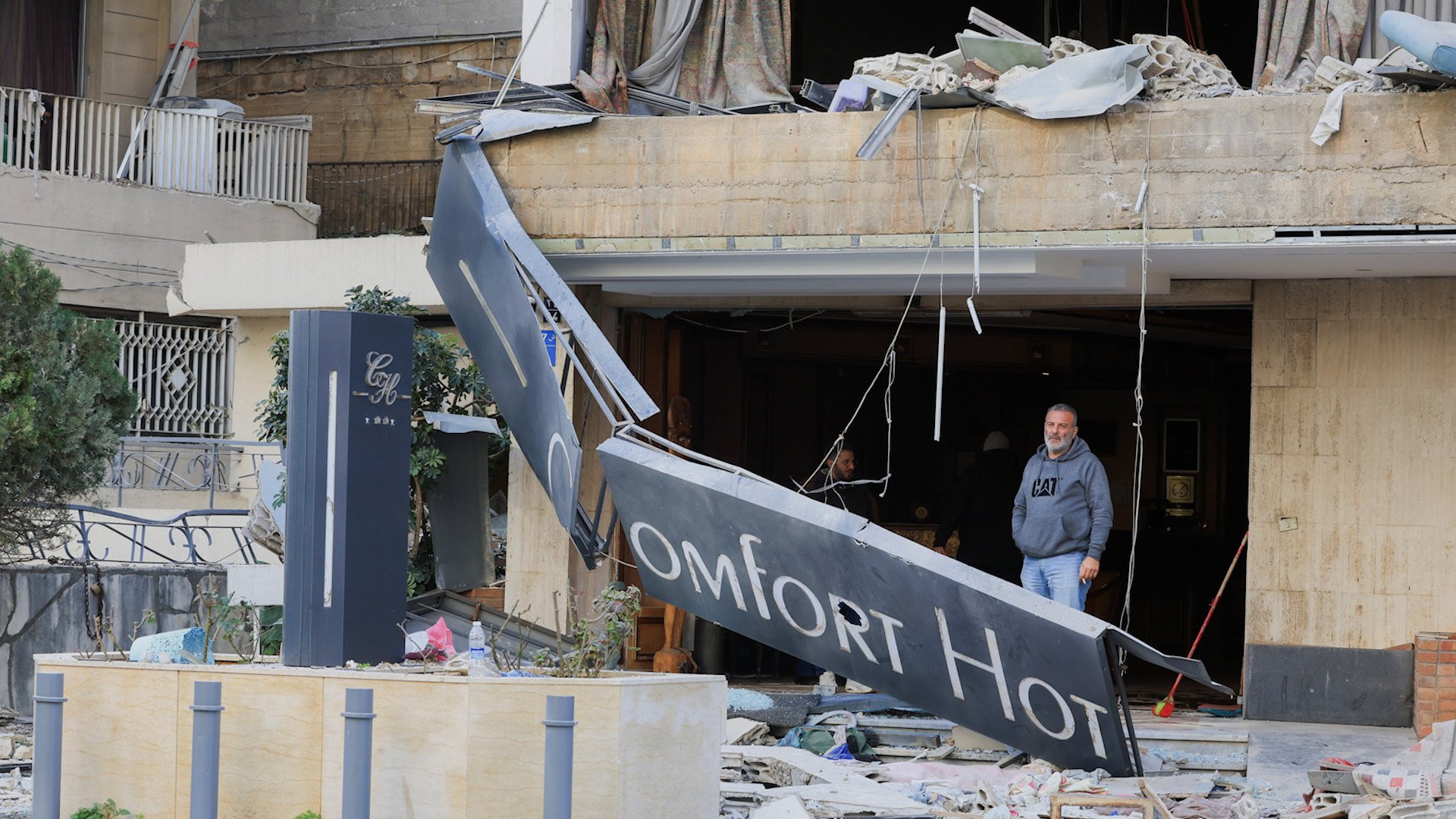 Israeli air strike in Lebanon.