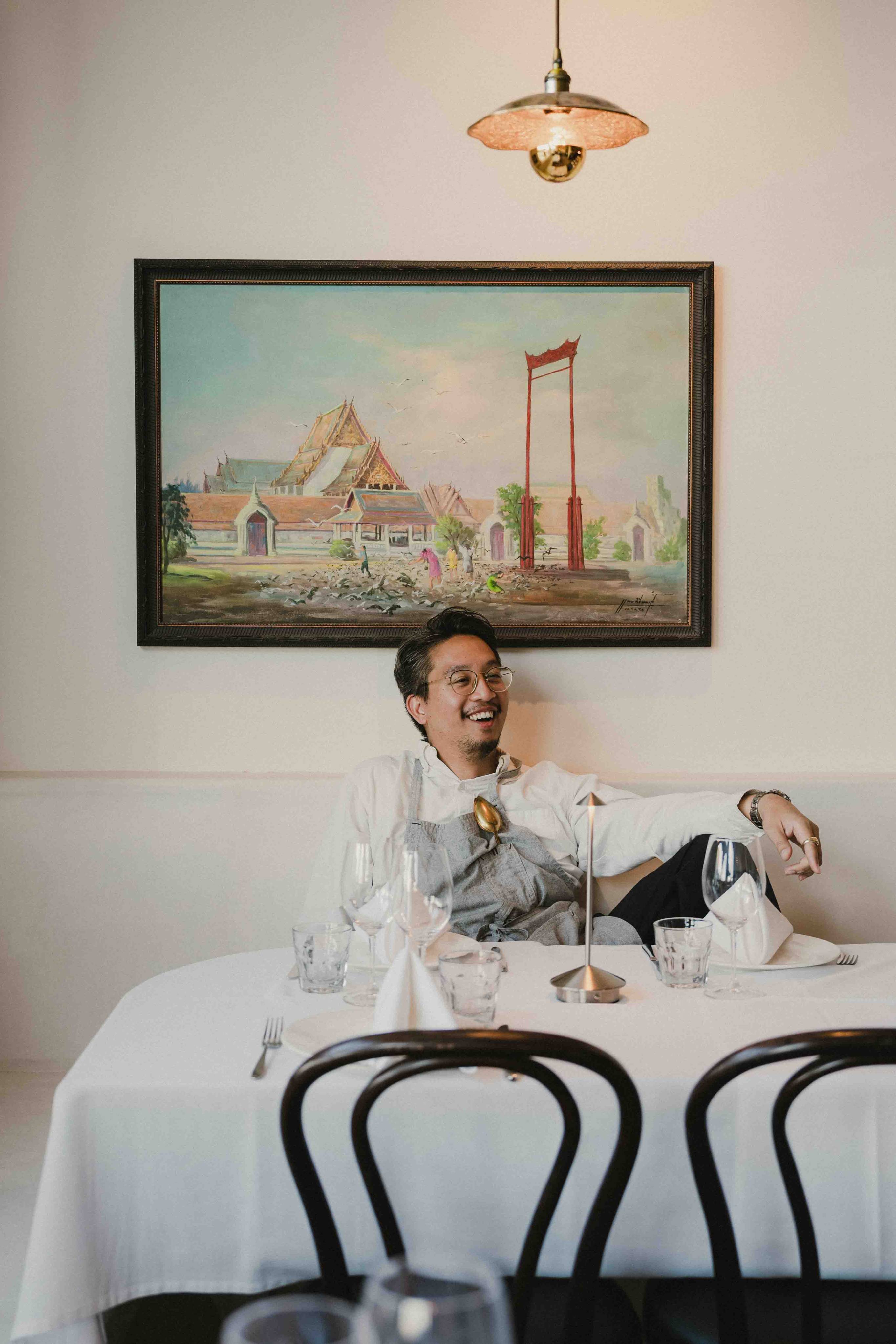 James Beard Award-winning chef Justin Pichetrungsi of Anajak Thai is pictured at his family’s restaurant in Sherman Oaks, Los Angeles. Photo: Carter Hiyama