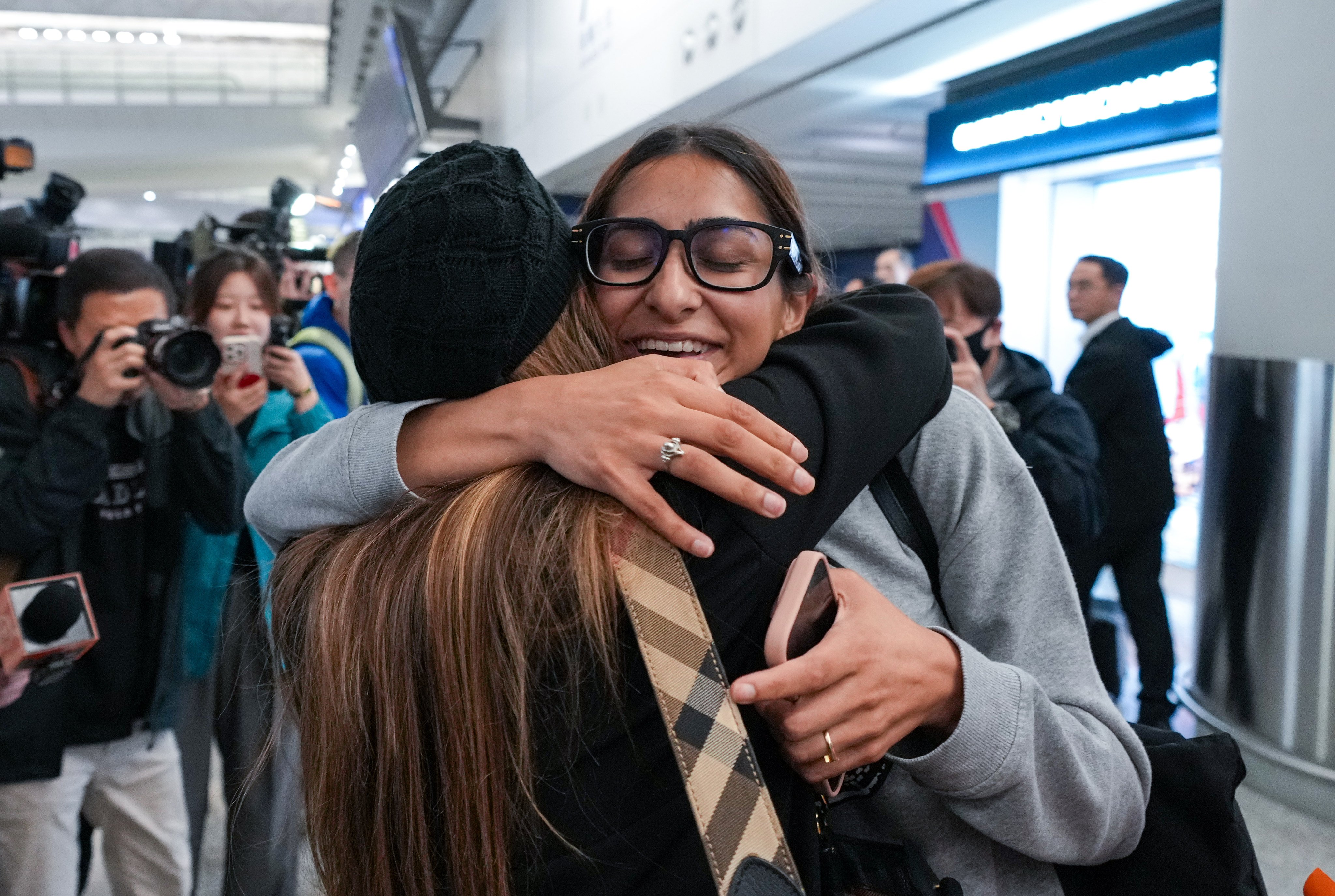 The first planeload of passengers stranded in the Middle East return home as the regional conflict continues to spiral. Picture taken in Hong Kong International Airport at Chek Lap Kok. 04MAR26   SCMP/ Sam Tsang