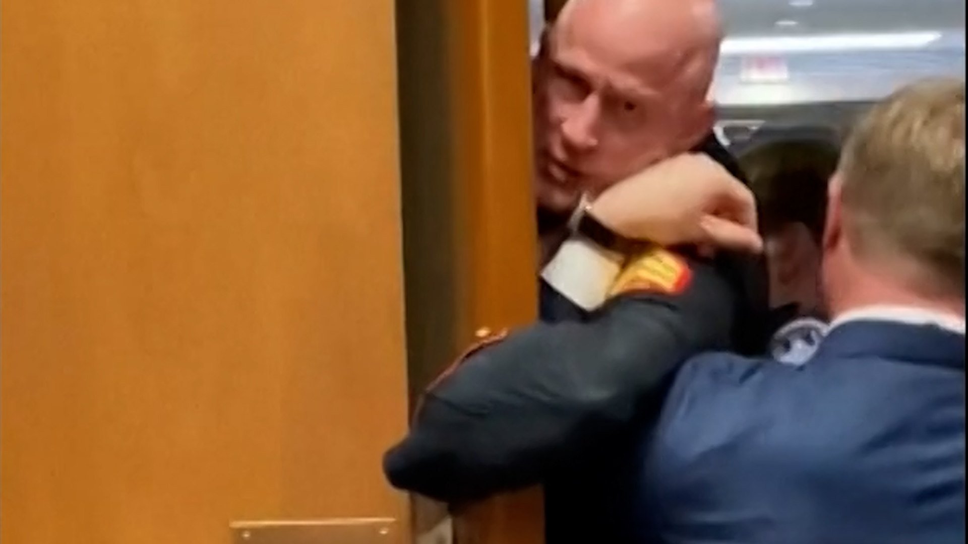 Footage posted by anti-war women’s group Code Pink shows a Marine veteran being removed from a Congressional hearing after shouting messages including: “No one wants to fight for Israel”.