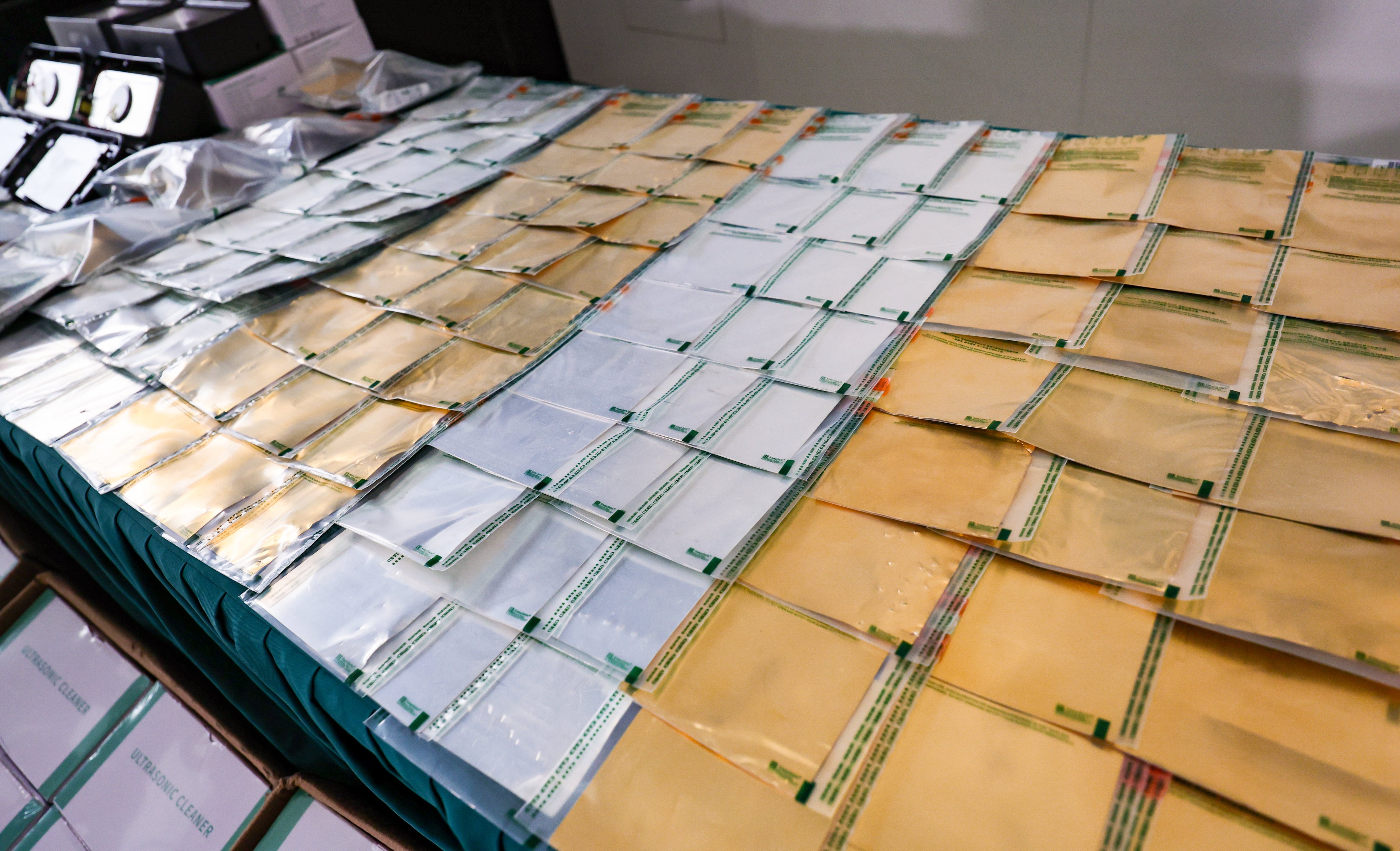 Customs displays the precious metals seized during the operation. Photo: Dickson Lee