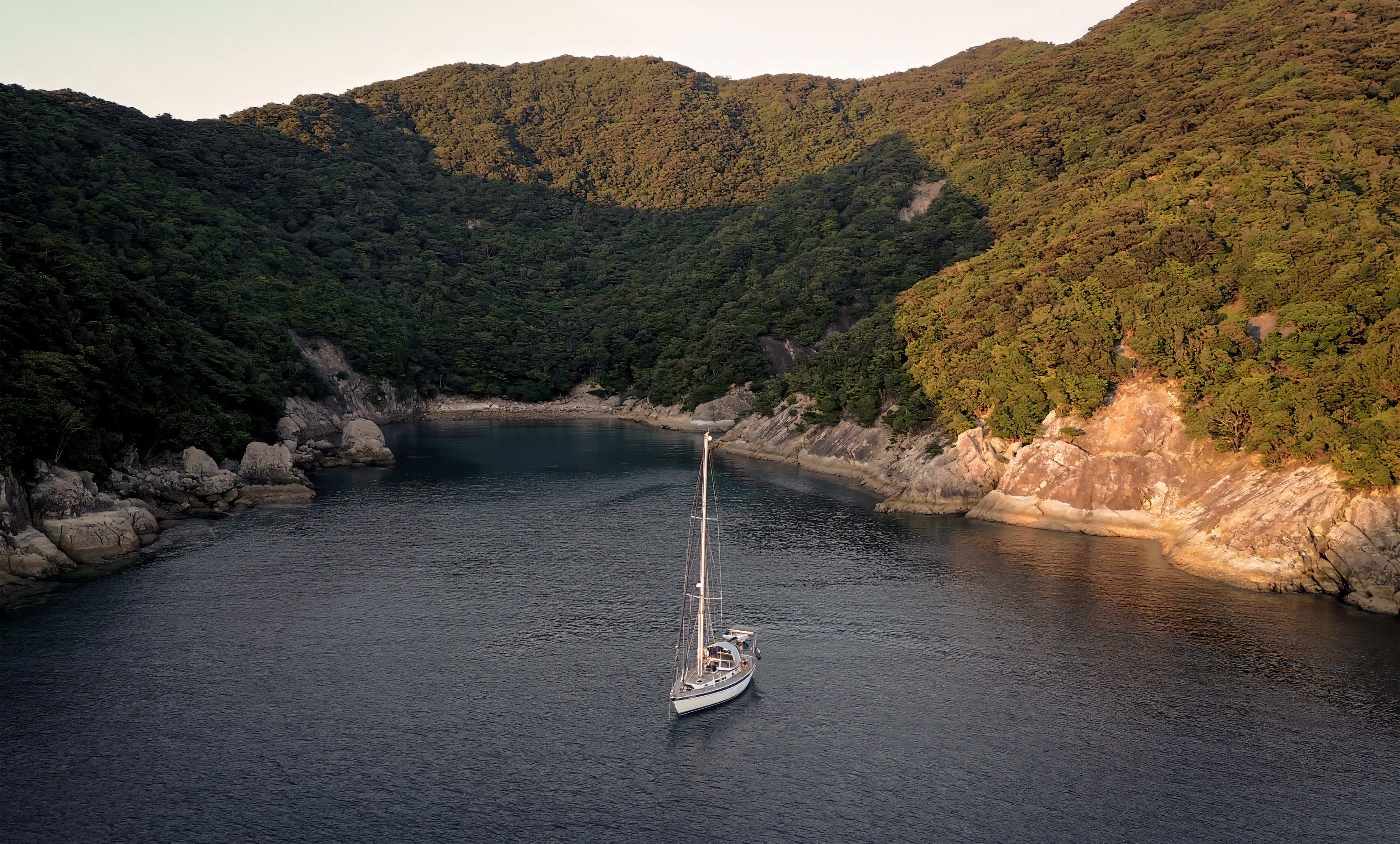 The Teng Hoi at anchor in the Goto Islands. Photo: Cameron Dueck