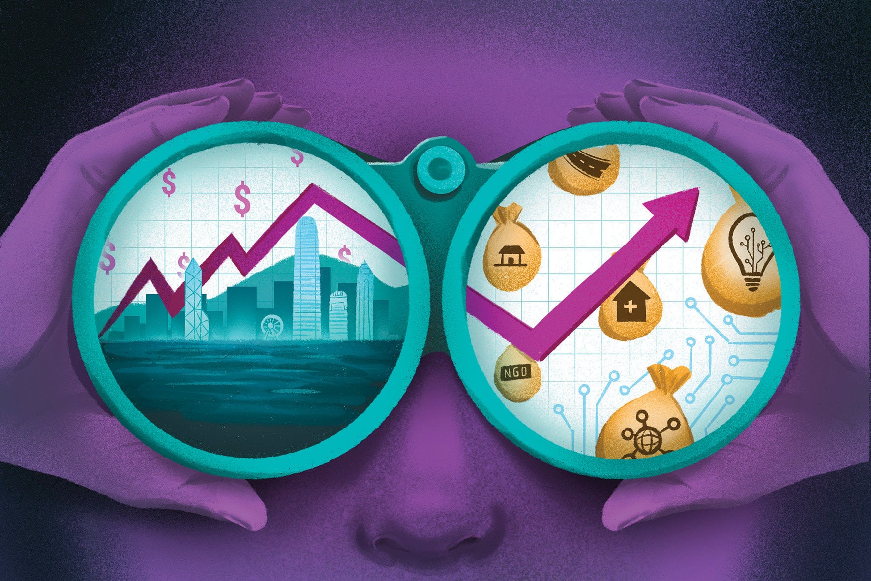 Hong Kong’s latest budget plan allocates more money for innovation and technology while cutting subsidies for early childhood education. Illustration: Davies Christian Surya