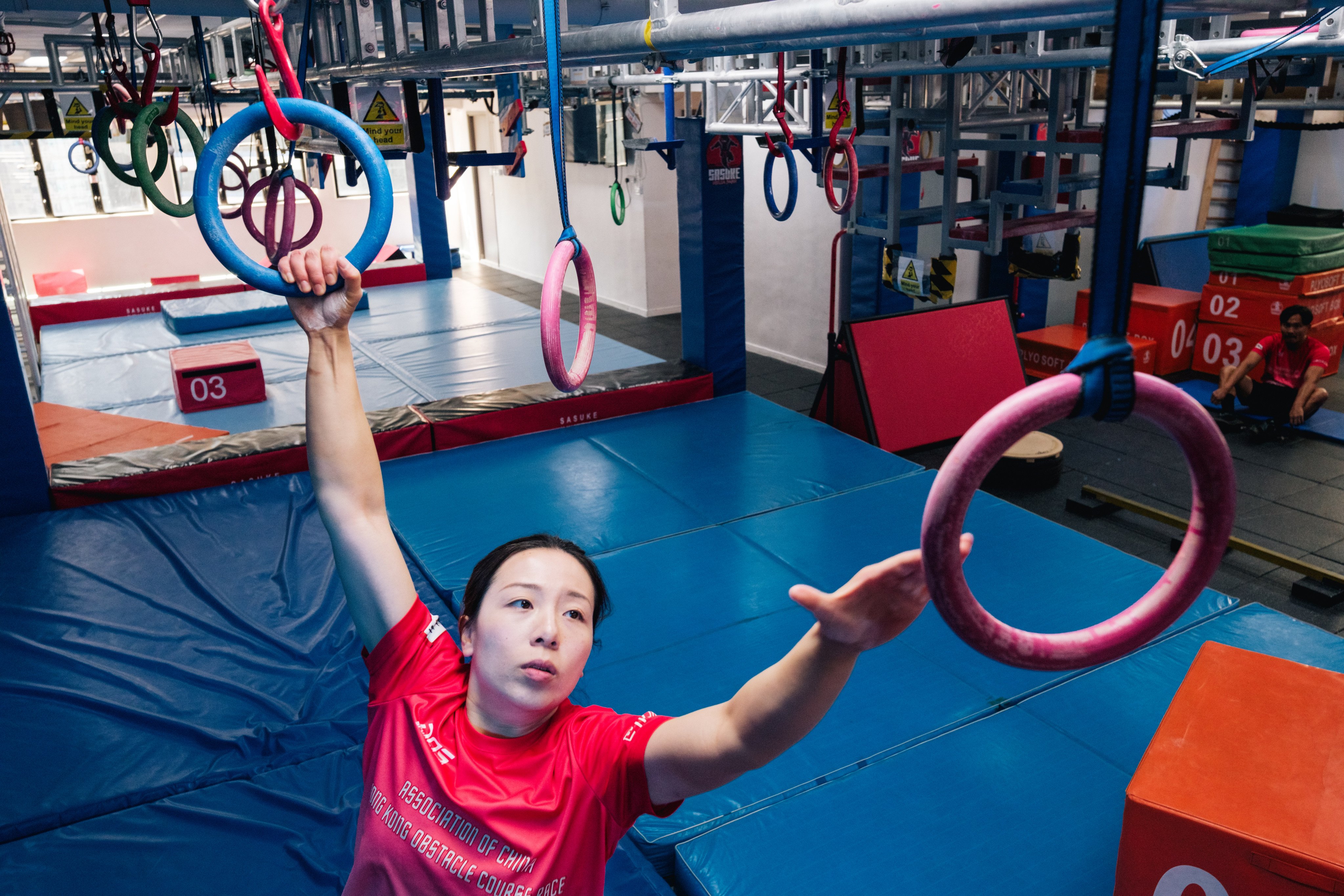 Obstacle course racing athlete Summer Wong at Sasuke Ninja Park, Quarry Bay, Hong Kong. Photo: Sarah Kohler