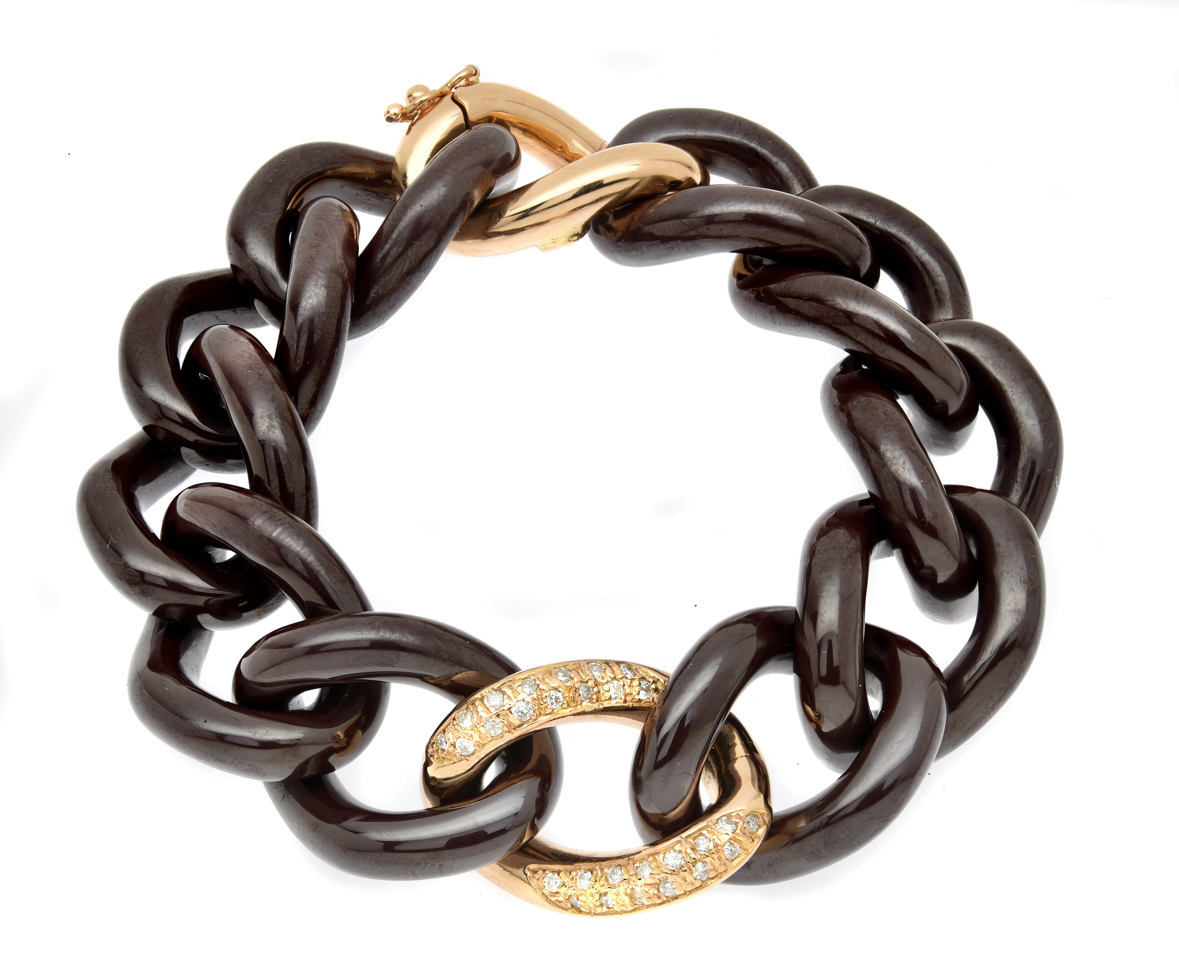 Chain links are back in, the bigger and bolder, the better, as on this Lily Gabriella Nexus 
Link bracelet. Photo: Handout