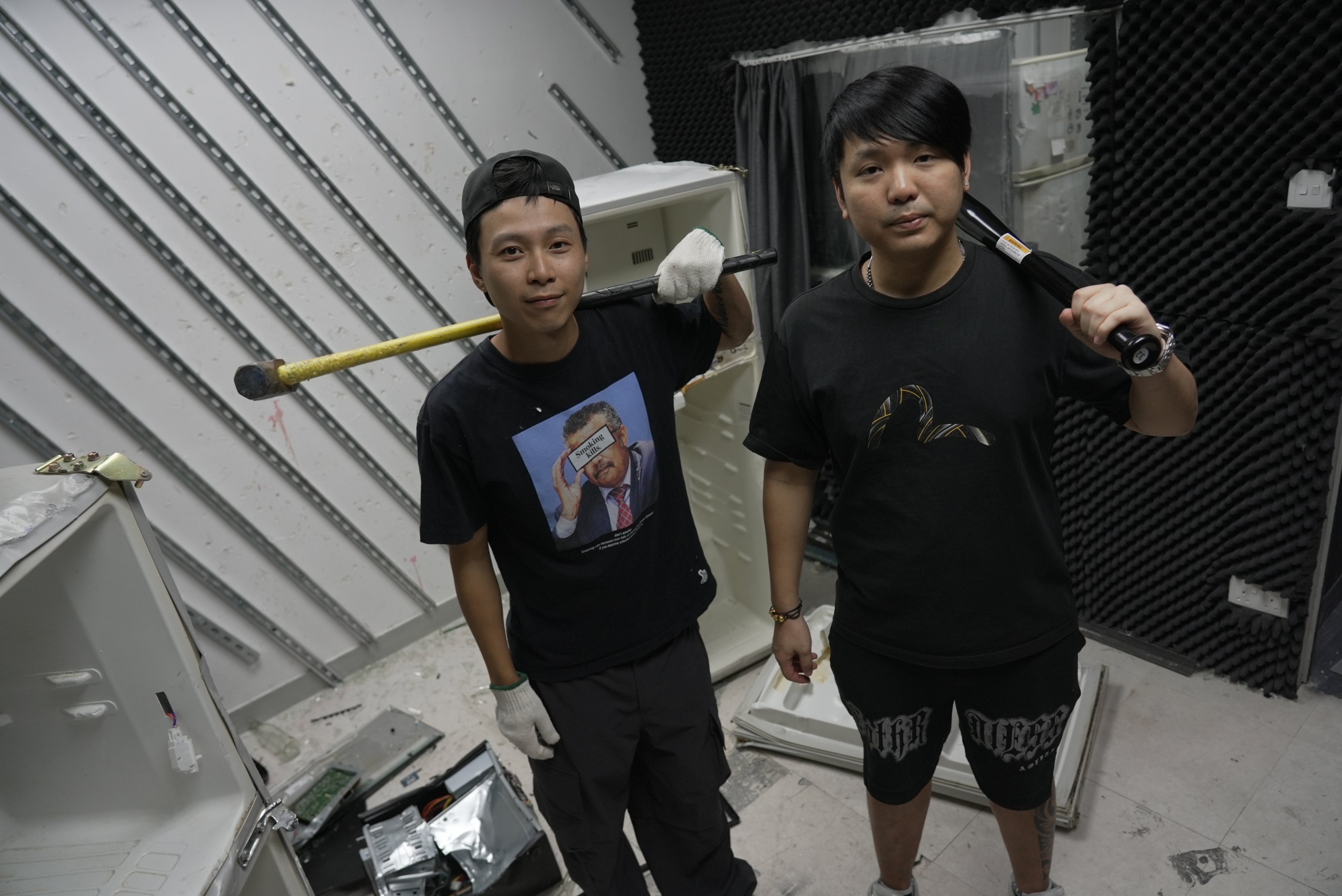 Leung Ka-lok (left) and Alex Lau started the business in 2024. Photo: Sophie Li