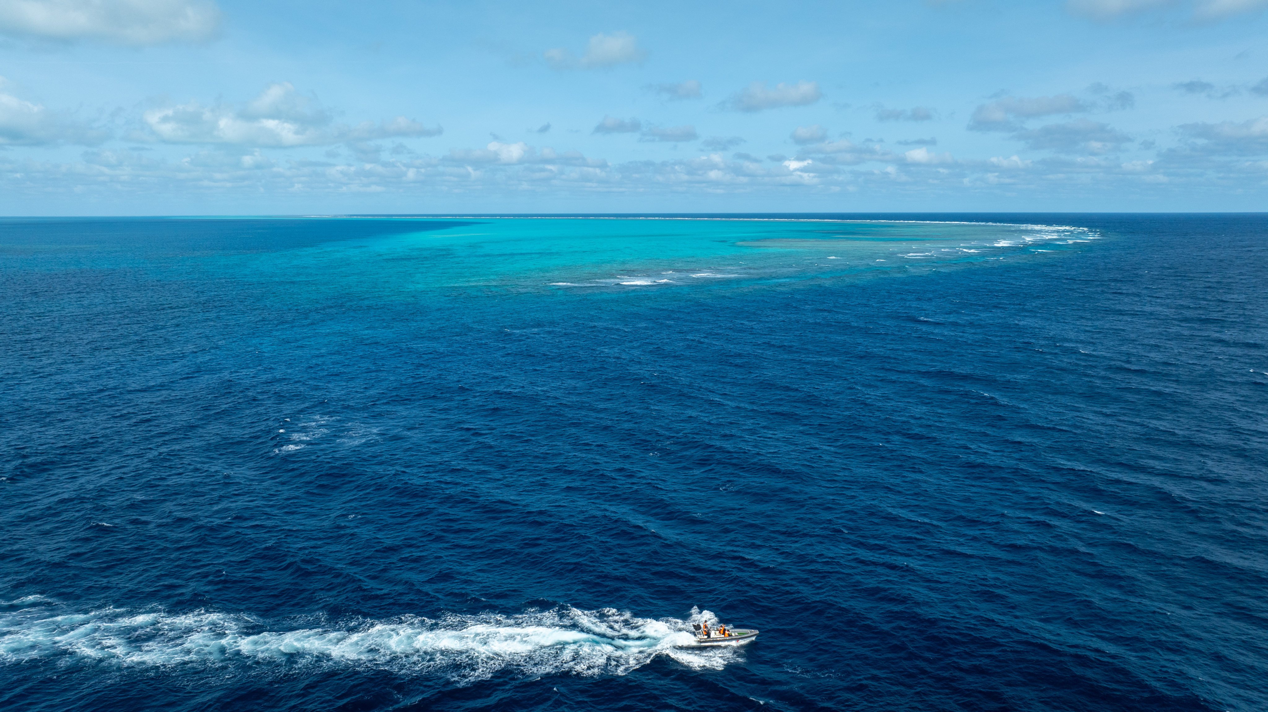 Chinese coastguard personnel patrol the waters around the disputed Scarborough Shoal, which Beijing claims as Huangyan Island, in November 2025. Photo: Xinhua