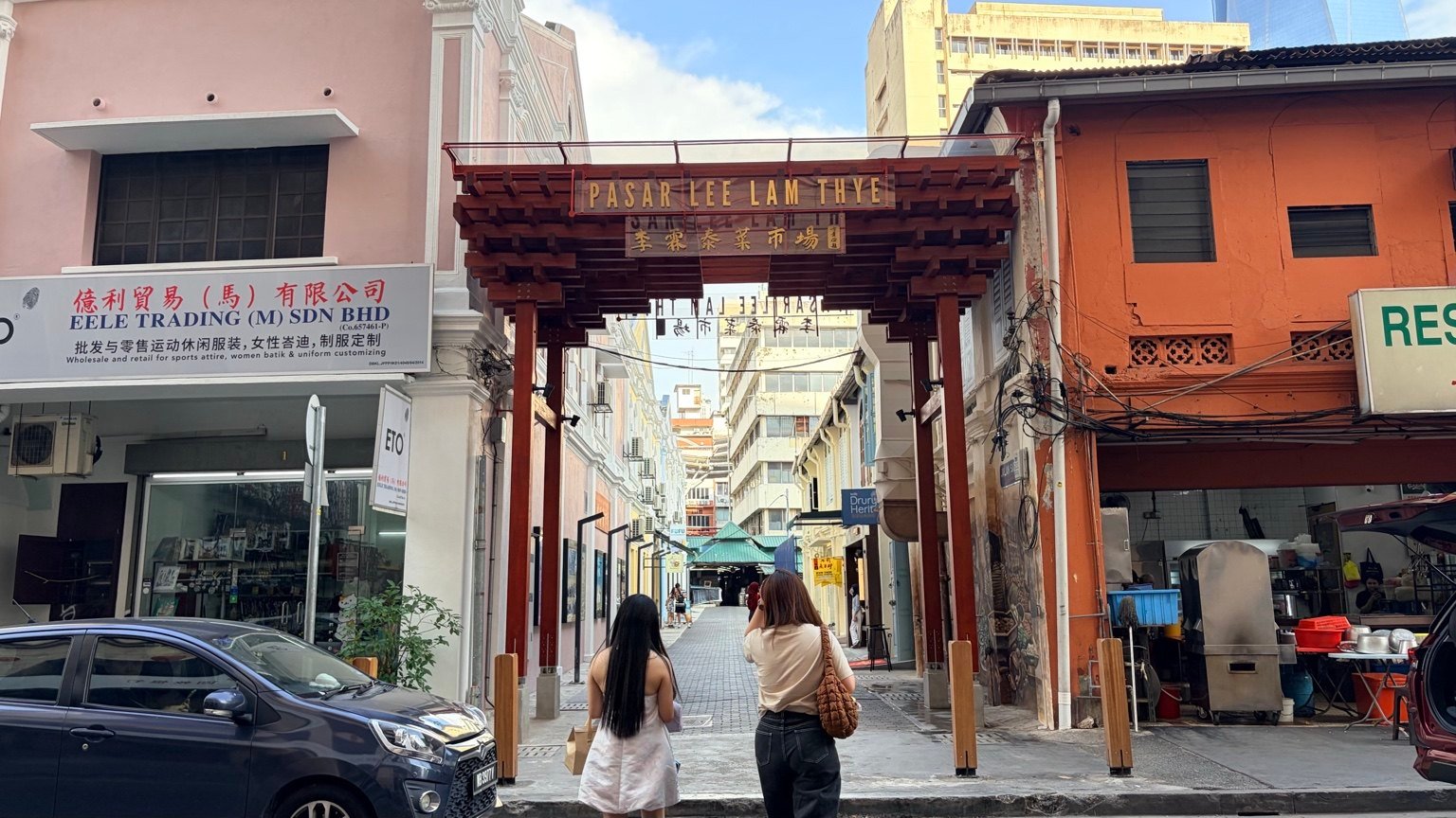 Pedestrians now walk through Jalan Sang Guna to access Chinatown. Photo: Ushar Daniele