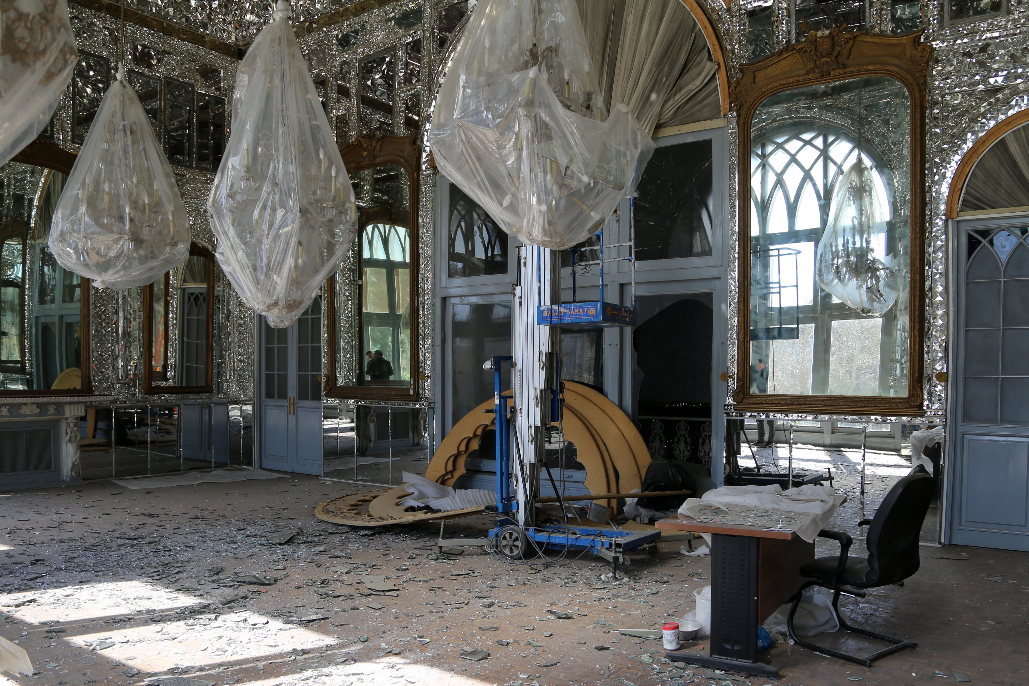 This photo taken on March 3, 2026 shows a view of the damaged Golestan Palace in Tehran, Iran. The UNESCO World Heritage Site was partially damaged in air raids during US and Israeli strikes on Iran. Photo: Xinhua