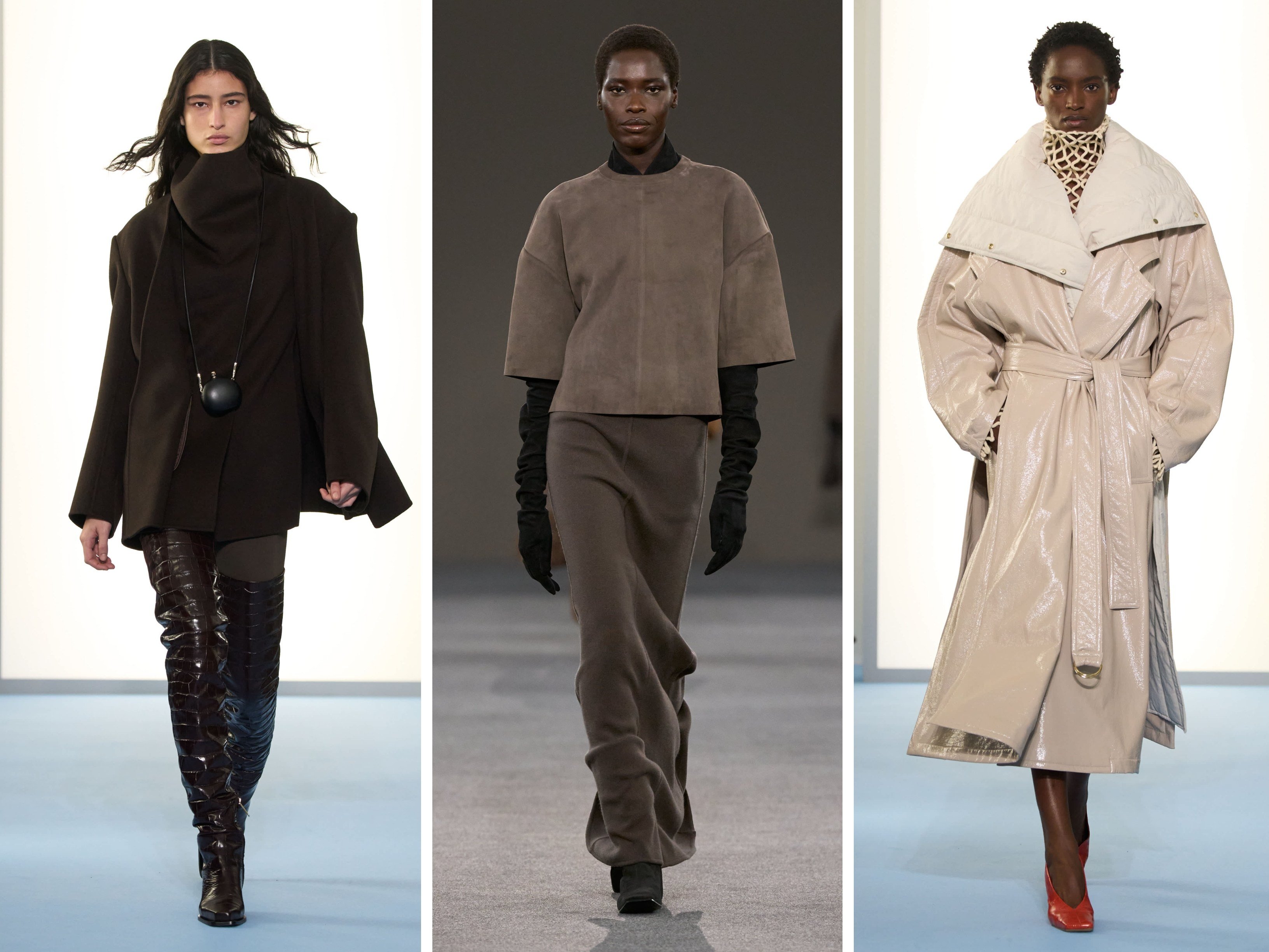 Subdued hues at Sportmax and Max Mara for fall/winter 2026 at Milan Fashion Week. Photos: Handout