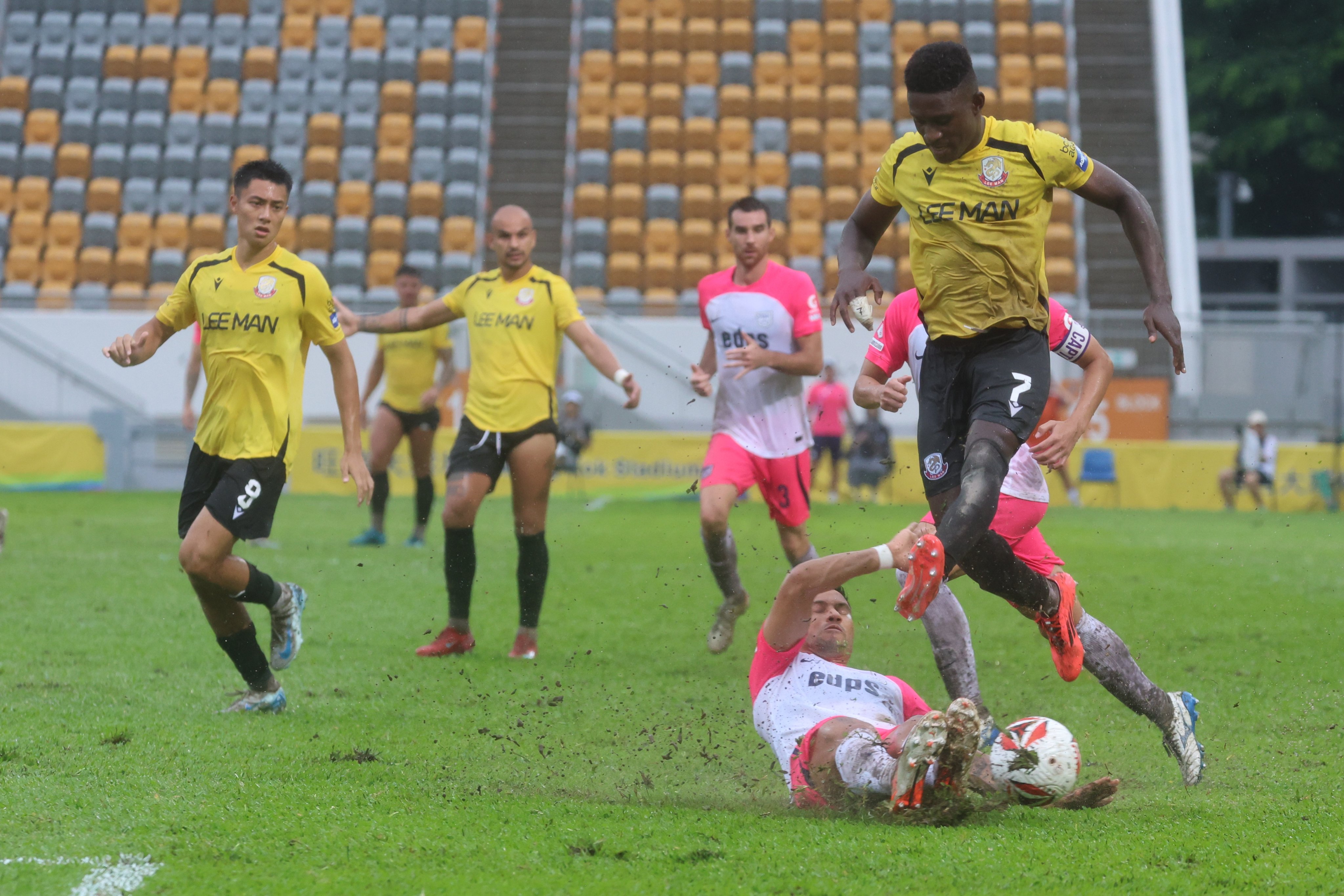 Lee Man spent big in the off-season, including on striker Noah Baffoe (right), but are likely to end it empty-handed. Photo: Edmond So