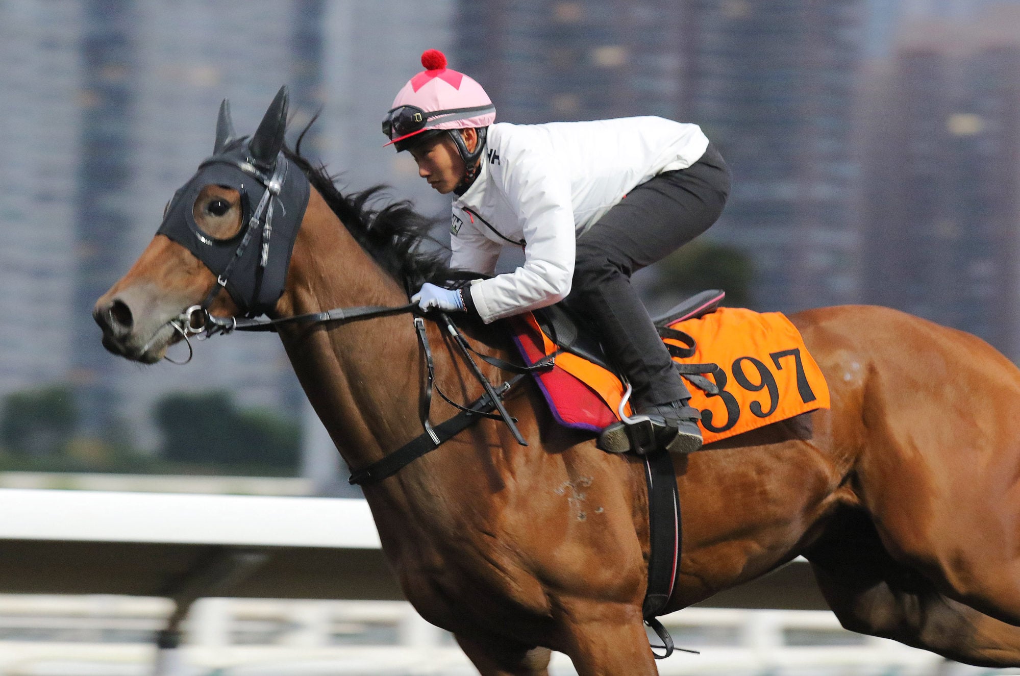 Nichola Yuen rides work at Sha Tin.