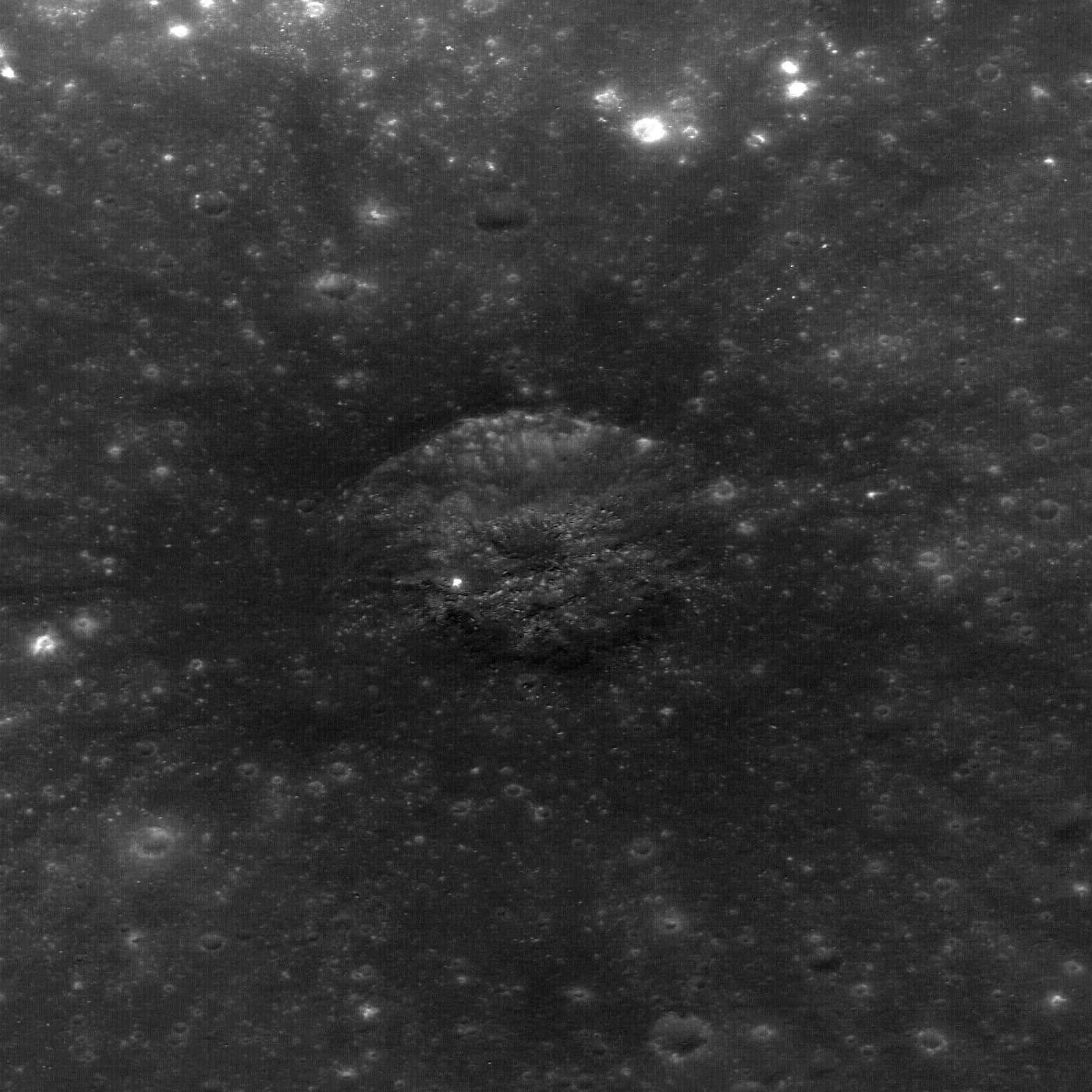 A Nasa image shows a close-up of a small fresh crater in the highlands near Rima Bode II. An international team of scientists says it has  identified four possible landing sites for China’s first crewed mission to the moon. Photo: Nasa