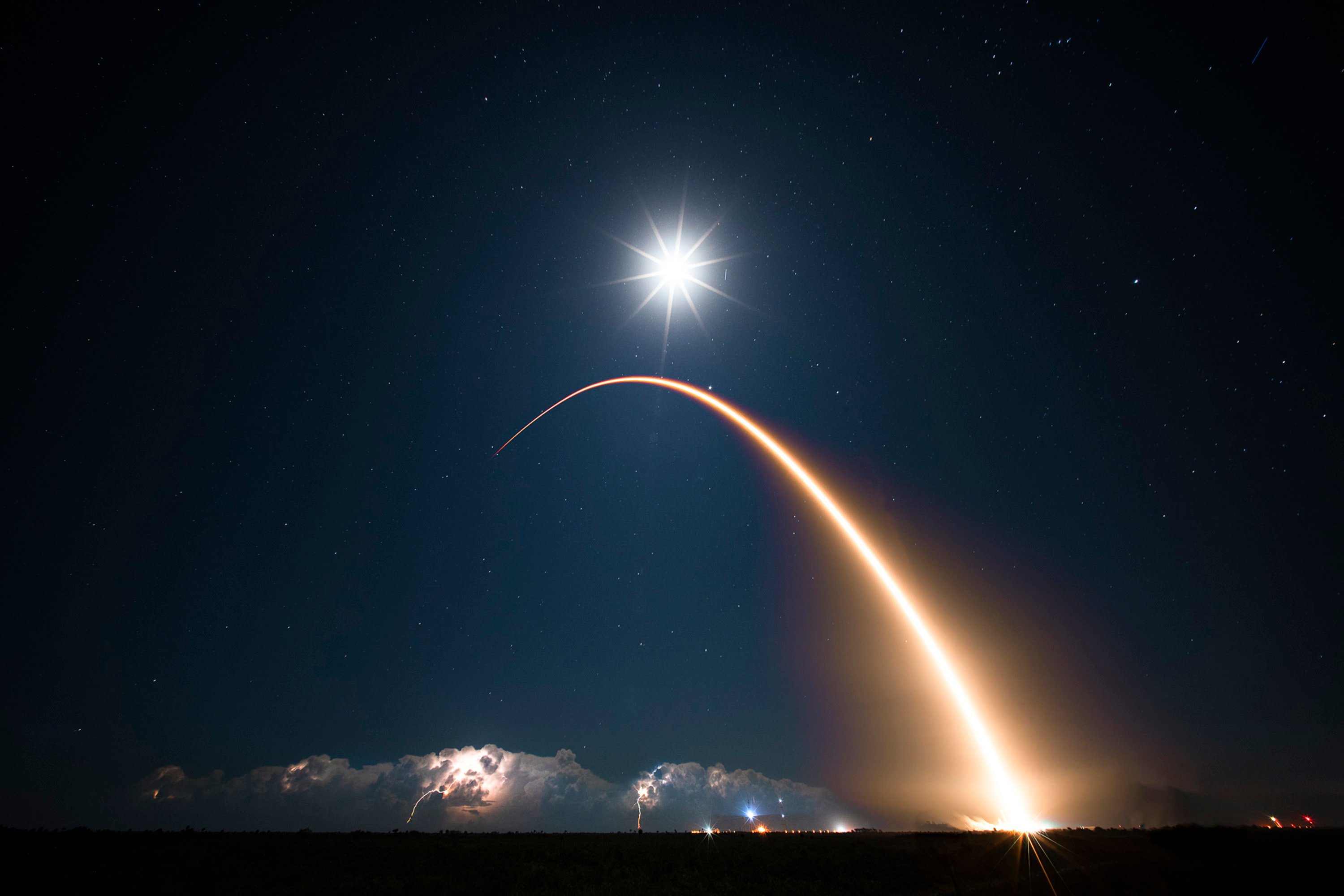 Elon Musk’s SpaceX is aiming to have a constellation of up to a million satellites operating as orbital data centres. Pictured is the launch of a SpaceX Falcon 9. File photo: SpaceX/TNS