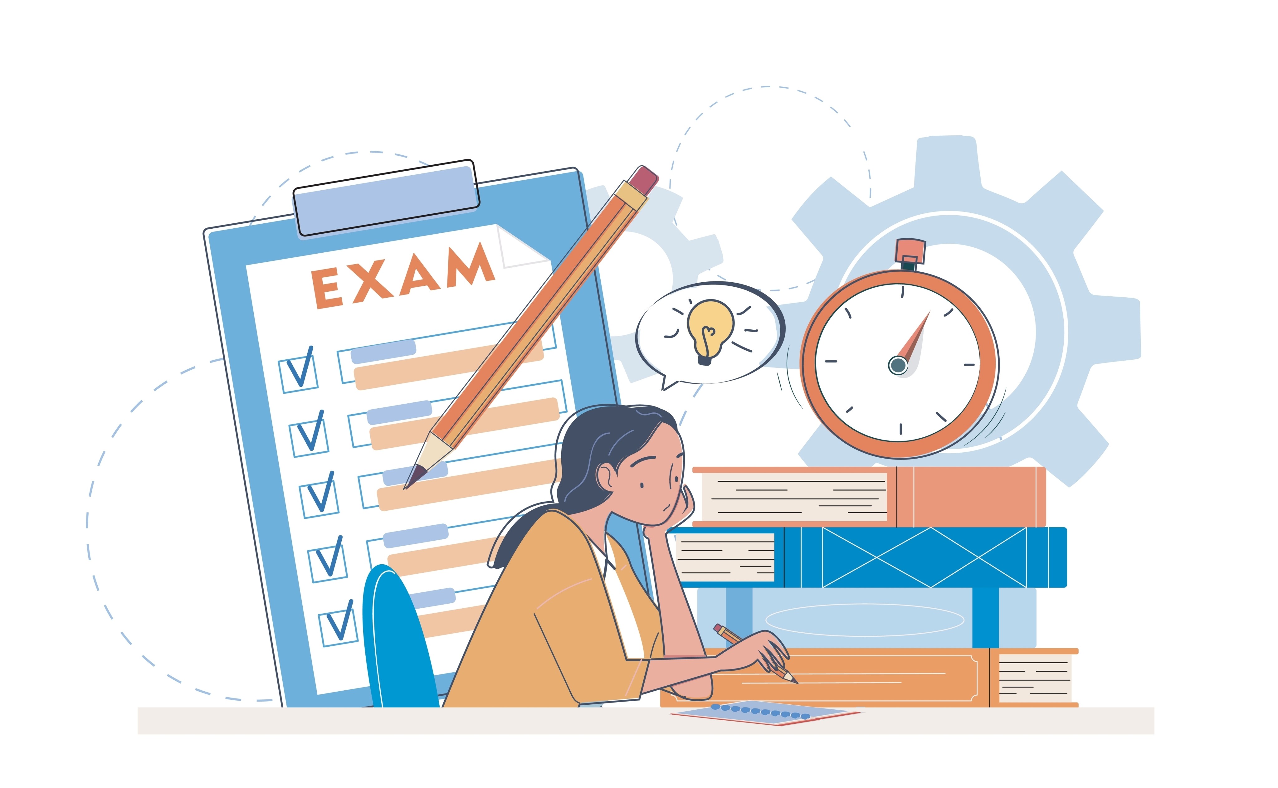 With one month until the English exams, focus now on practising with past papers. Photo: Shutterstock