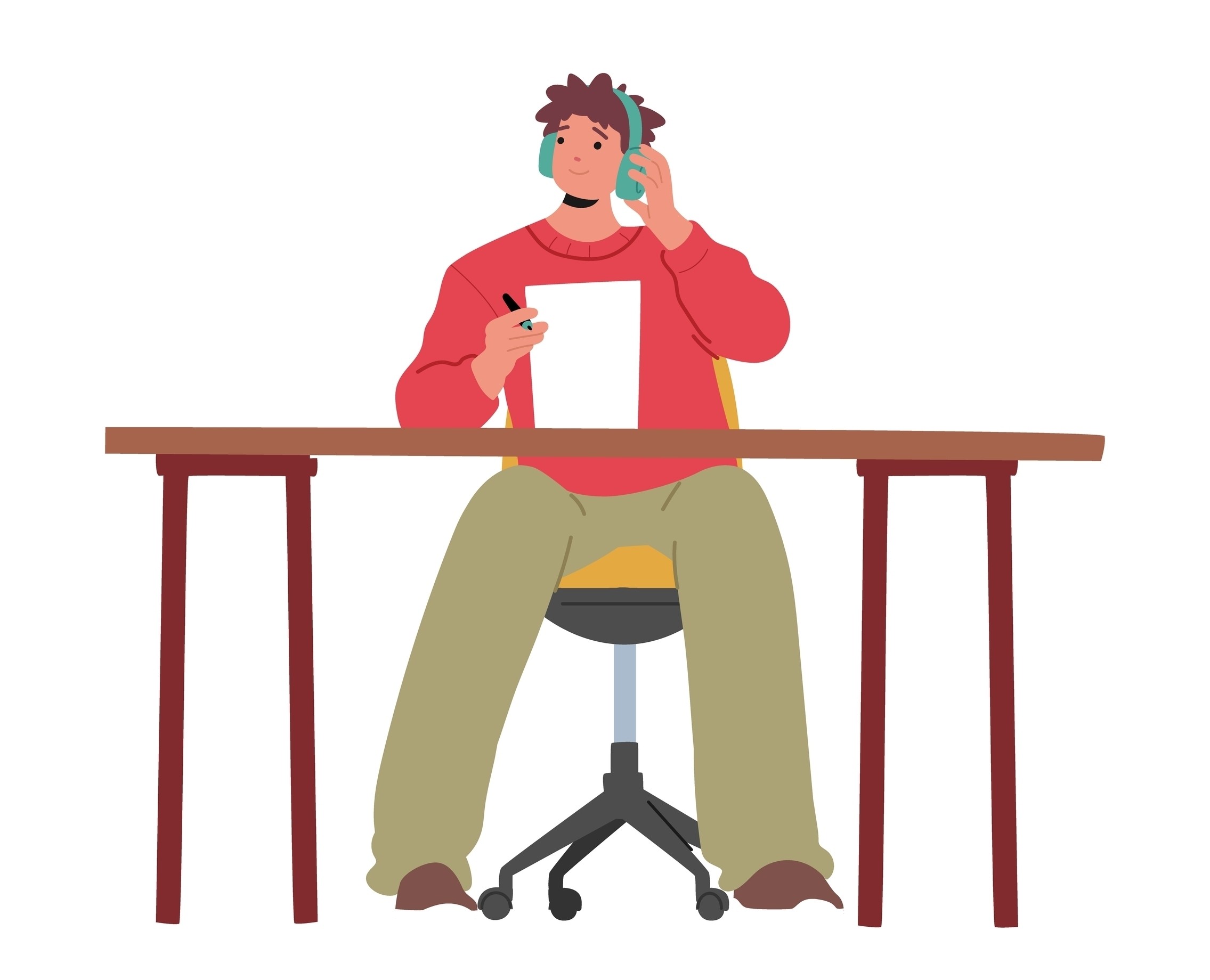 Use every minute of your time wisely during the listening exam. Illustration: Shutterstock