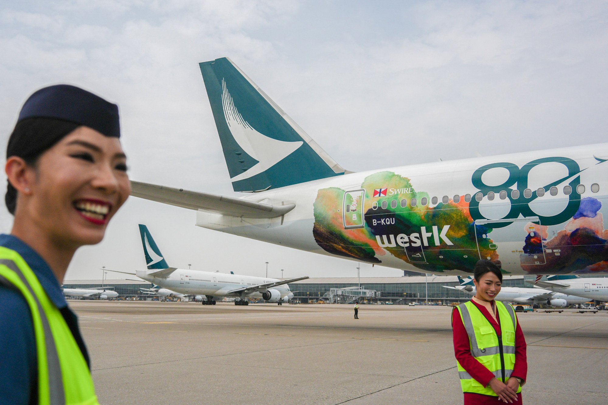 Passenger revenue for Cathay Pacific rose by 15.8 per cent year on year to HK$72.45 billion. Photo: Eugene Lee