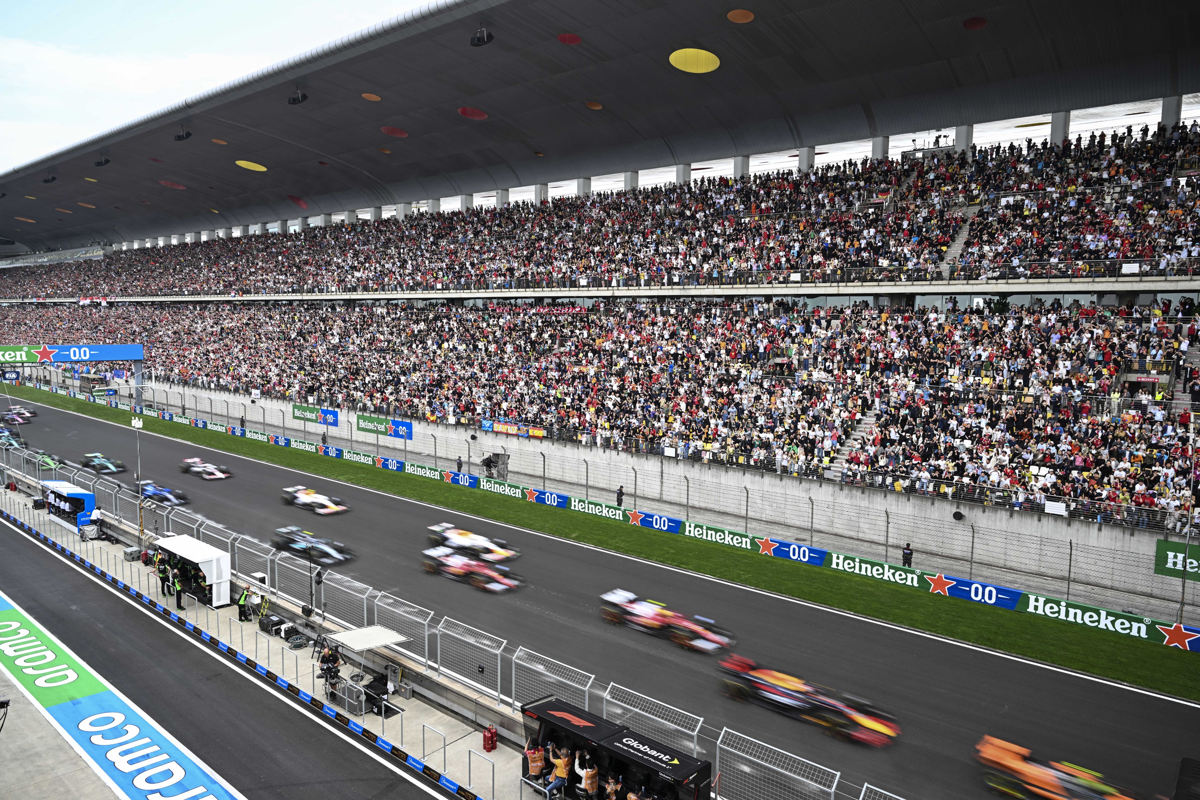 The Chinese Grand Prix’s Shanghai International Circuit has one long straight and several tight bends. Photo: Xinhua