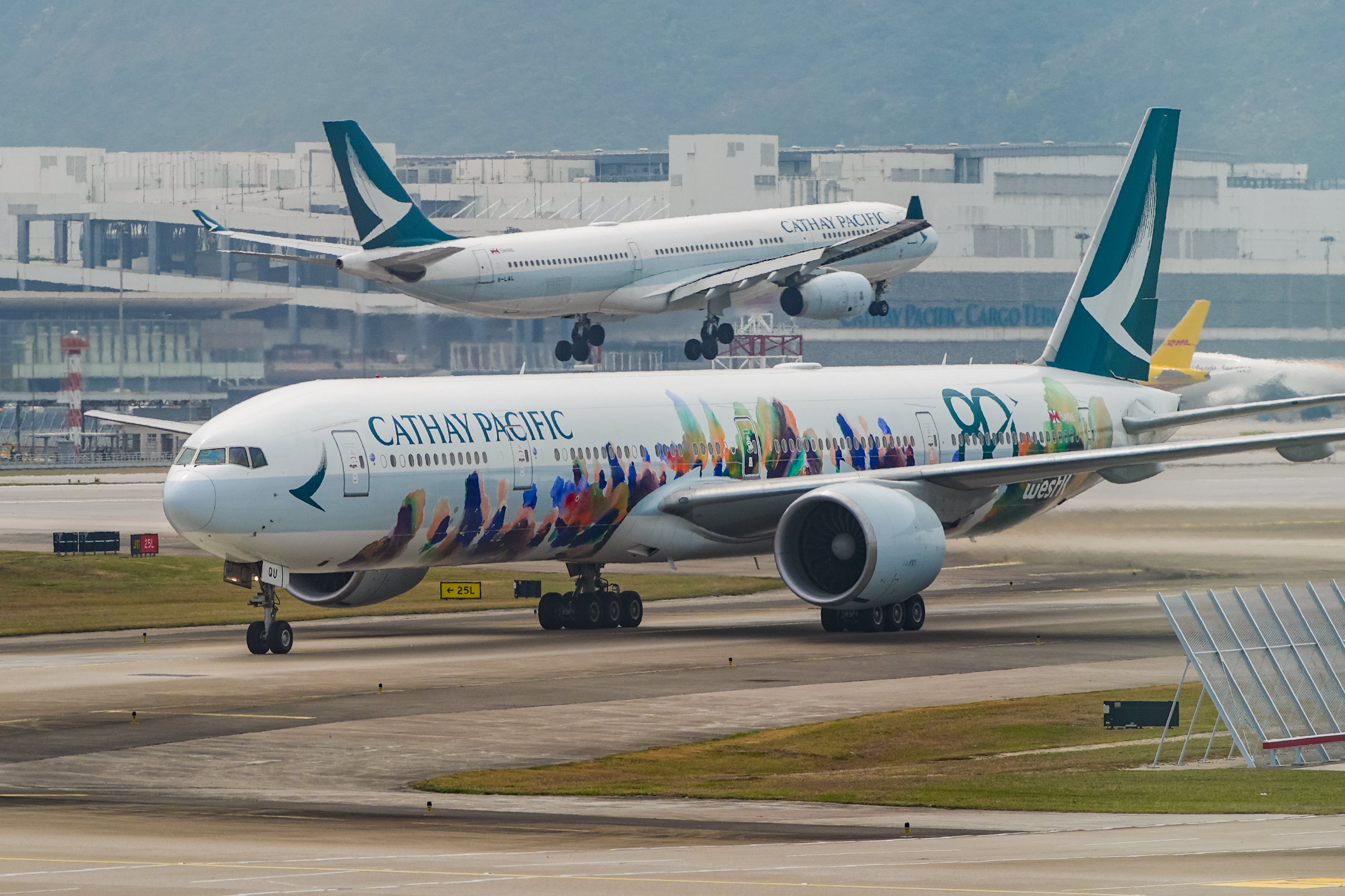 Cathay Group chairman Patrick Healy noted the results marked the airline’s third consecutive year of profits. Photo: Eugene Lee