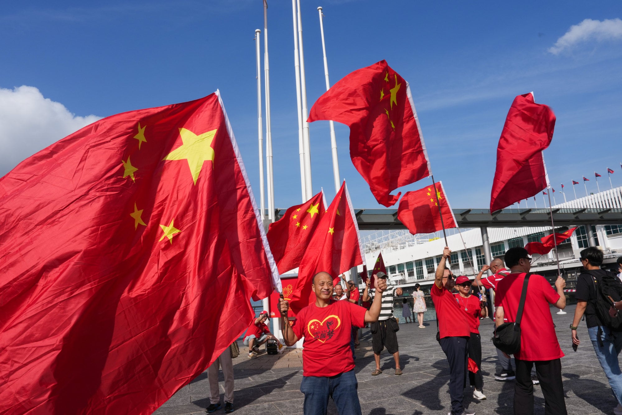 Members of the public celebrate National Day last year. Photo: Jelly Tse