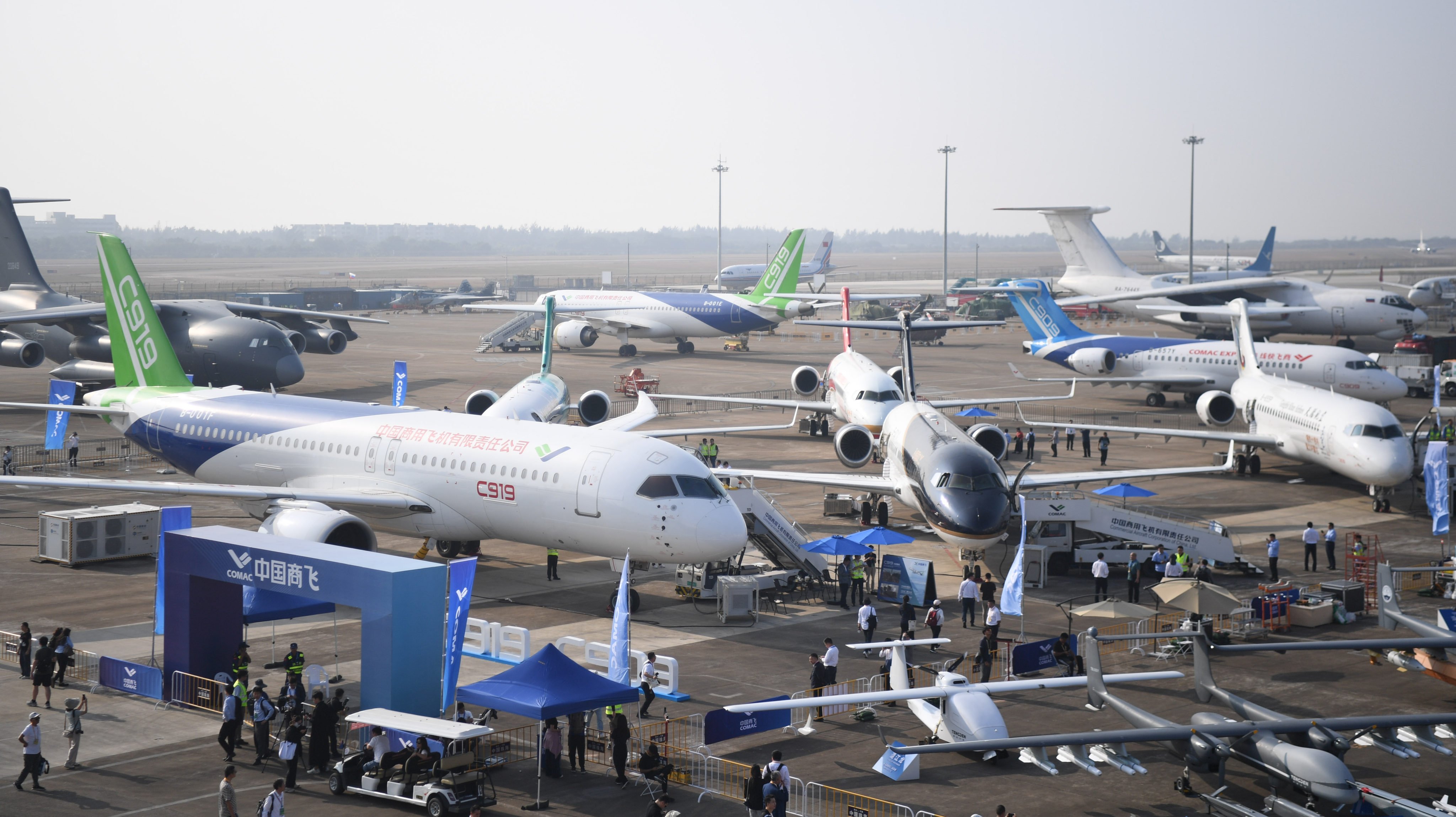 Comac’s C919 aircraft on display during Airshow China 2024 in Zhuhai, south China’s Guangdong province. Photo: Xinhua