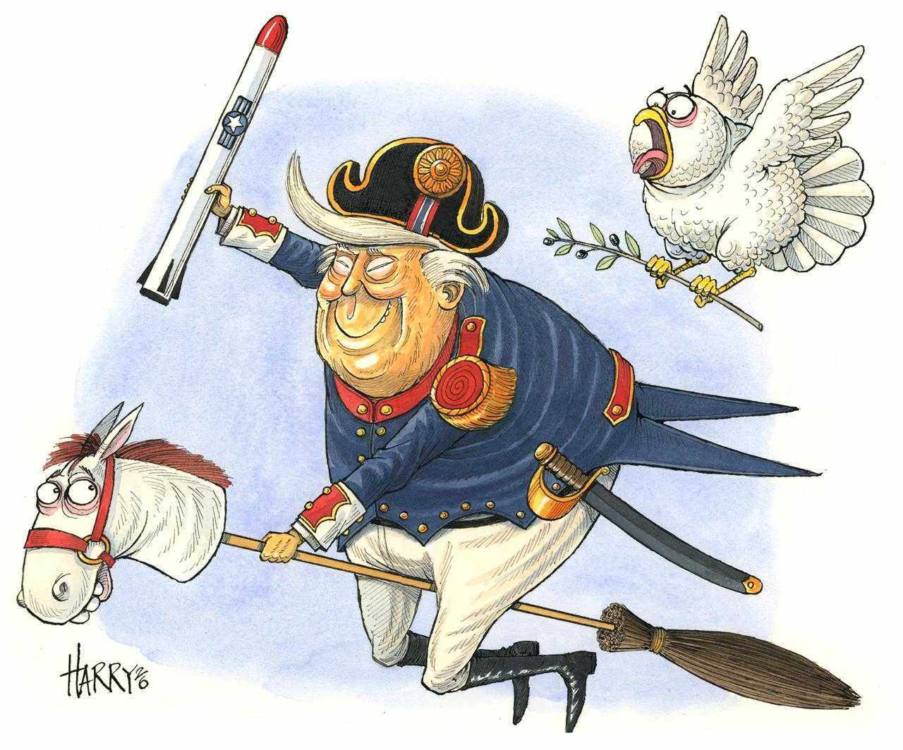 The updated and official version of ‘Napoledon’s Hobby Horse’. Illustration by Harry Harrison.