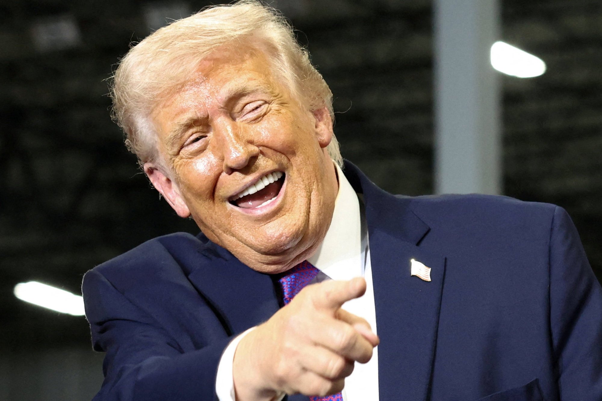 US President Donald Trump during a visit to Hebron, Kentucky on Wednesday. Photo: Reuters