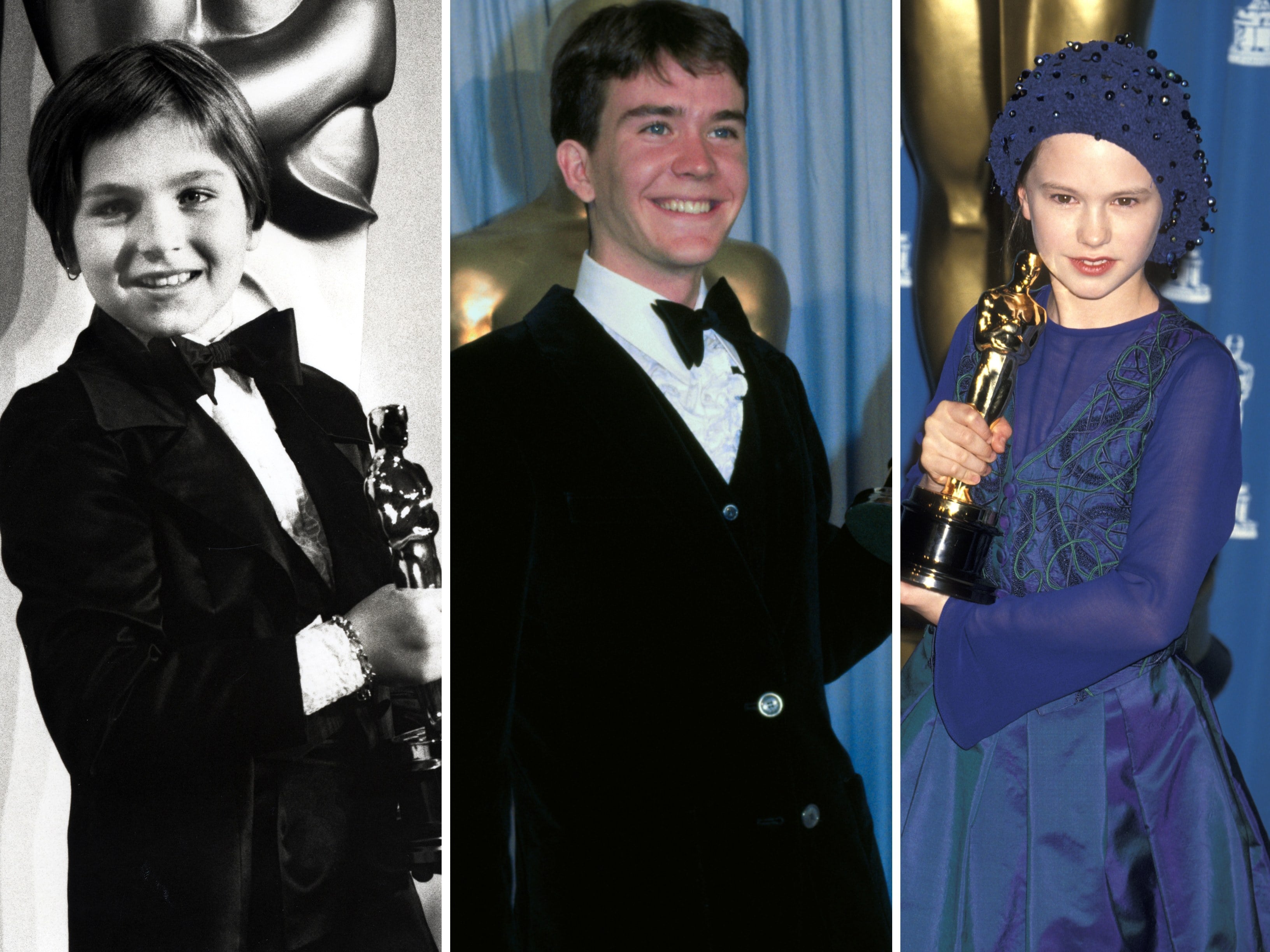 Tatum O’Neal, Timothy Hutton and Anna Paquin are among the youngest actors to have won an Academy Award. Photos: Getty Images