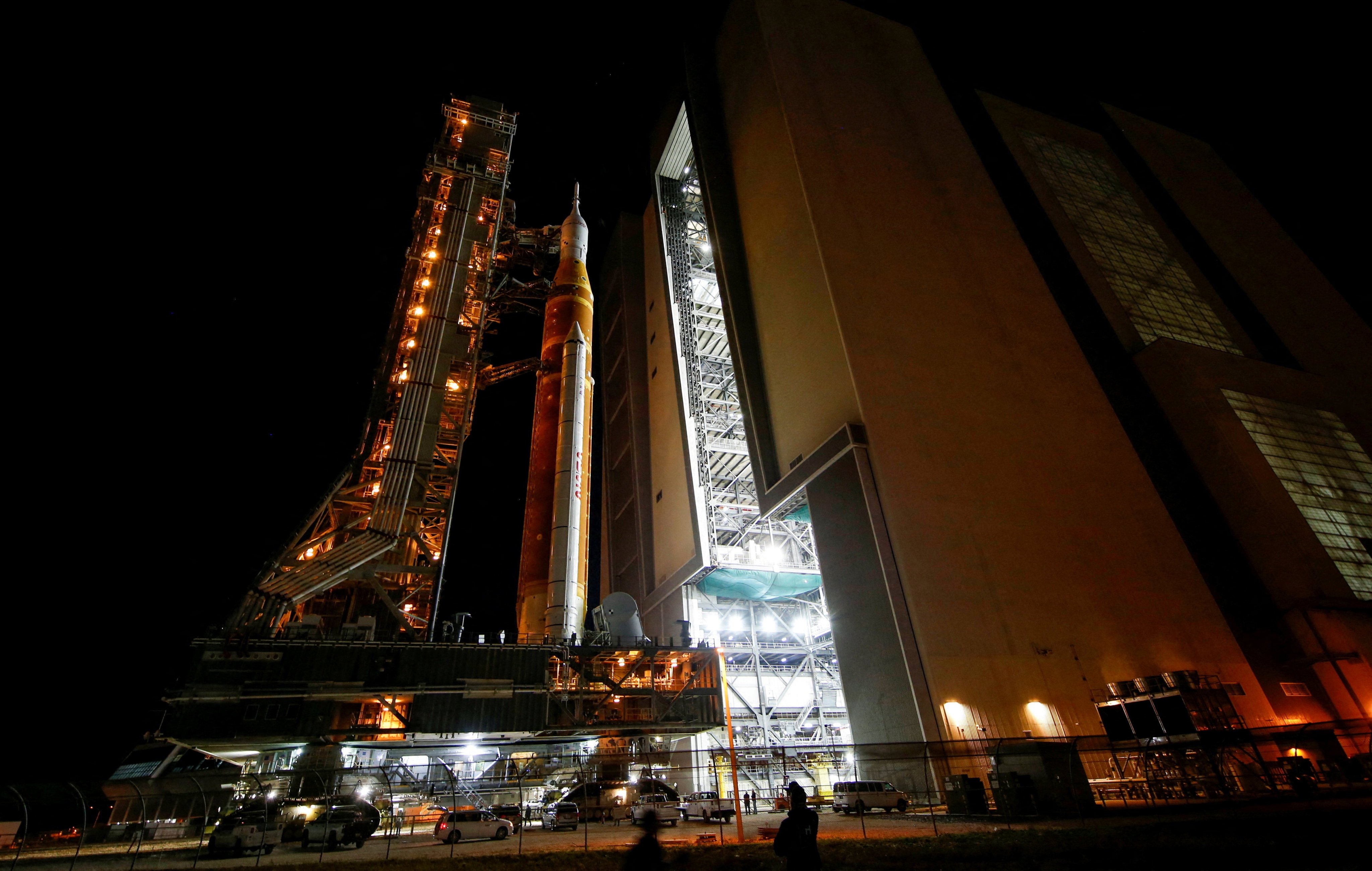Nasa’s next-generation moon rocket, the Space Launch System (SLS) rocket with the Orion crew capsule. Photo: Reuters