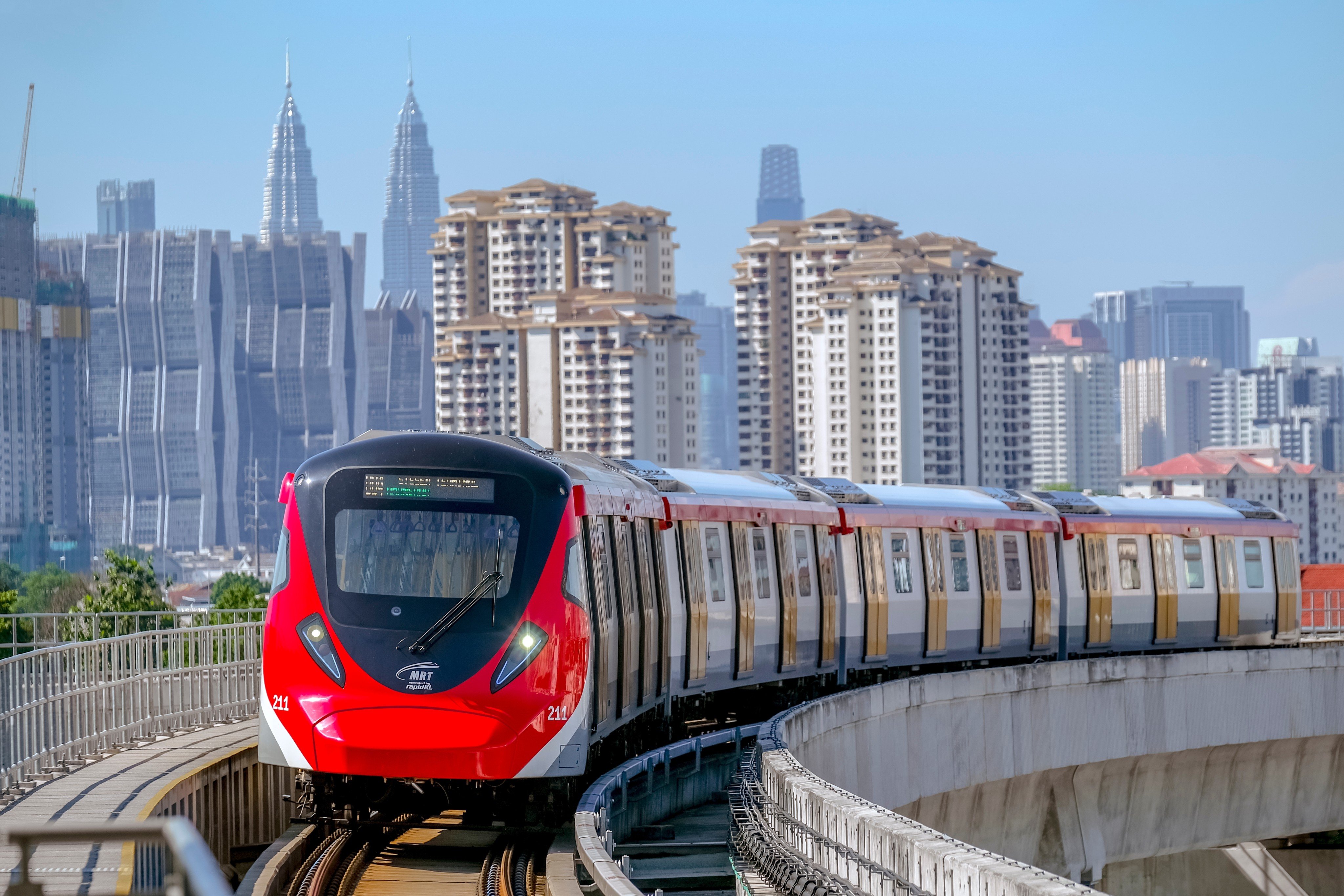 Malaysia’s Mass Rapid Transit Putrajaya Line train. Photo: Shutterstock