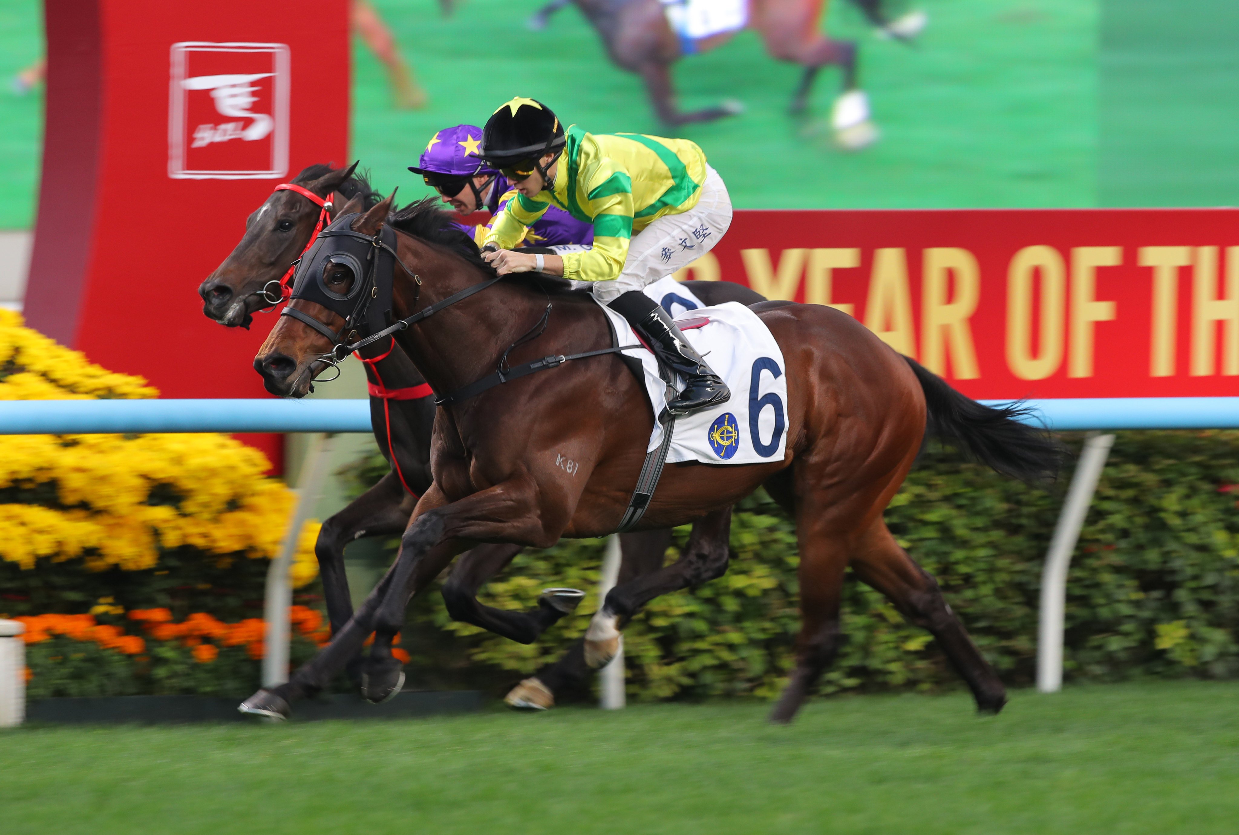 Riding Together scores at Sha Tin ridden by Dylan Browne McMonagle. Photos: Kenneth Chan